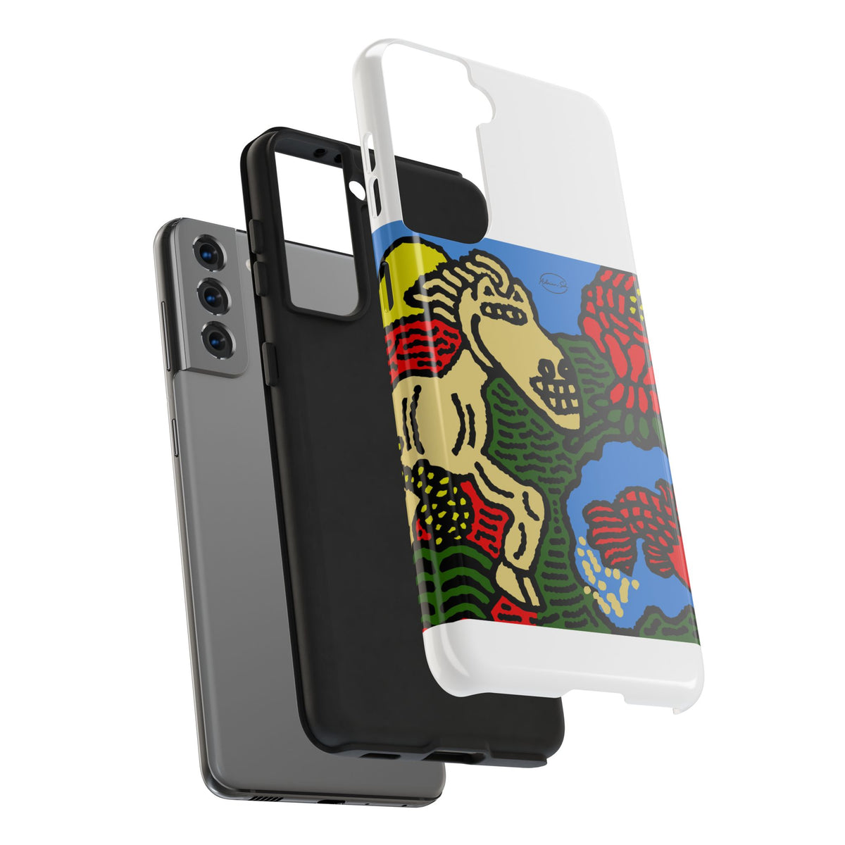 Galloping carefree through life Tough Phone Case
