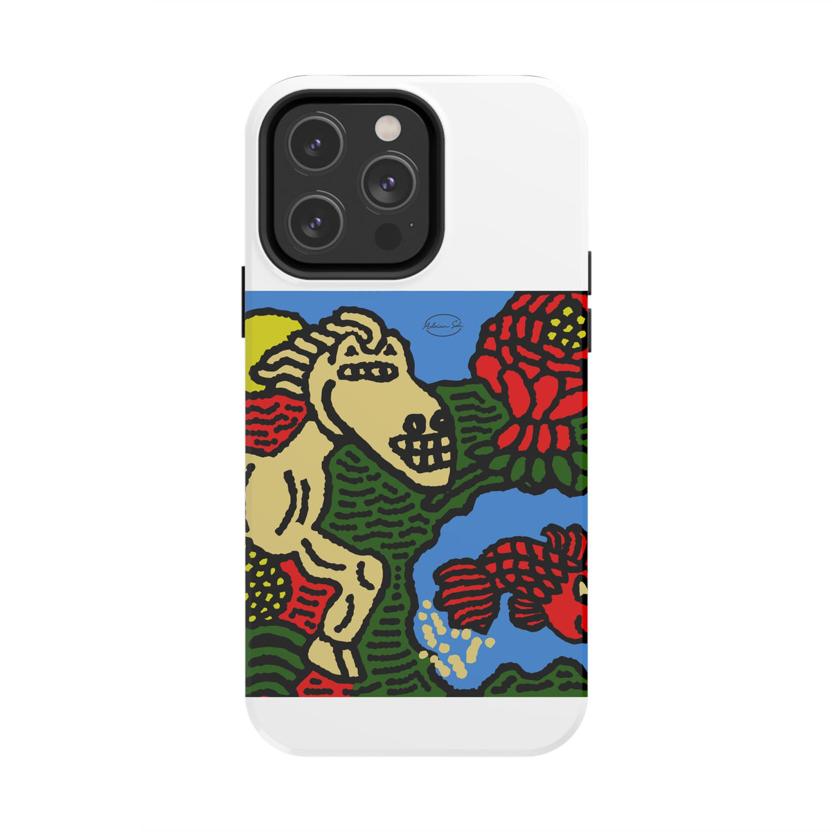 Galloping carefree through life Tough Phone Case