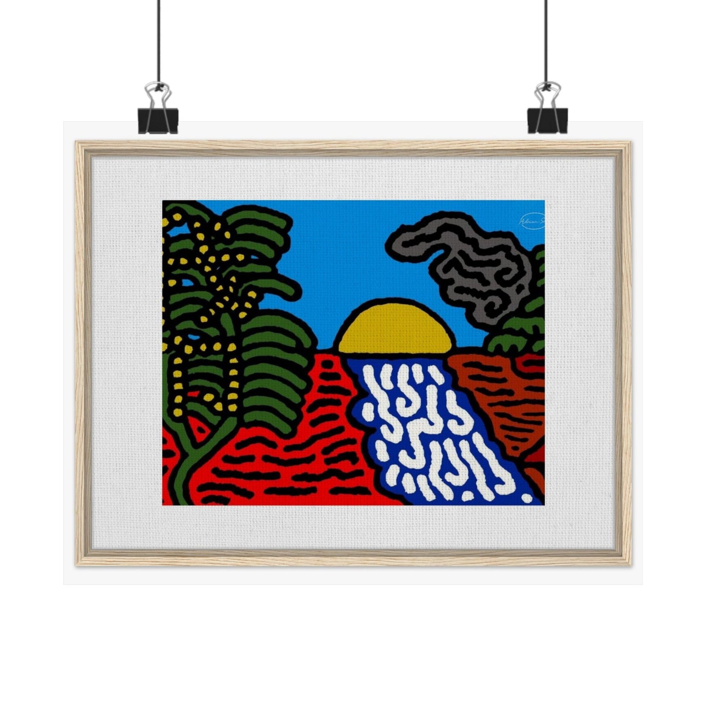 The river that joins the Australian wattle and Lebanese cedar tree in friendship Matte Poster Horizontal (Small)