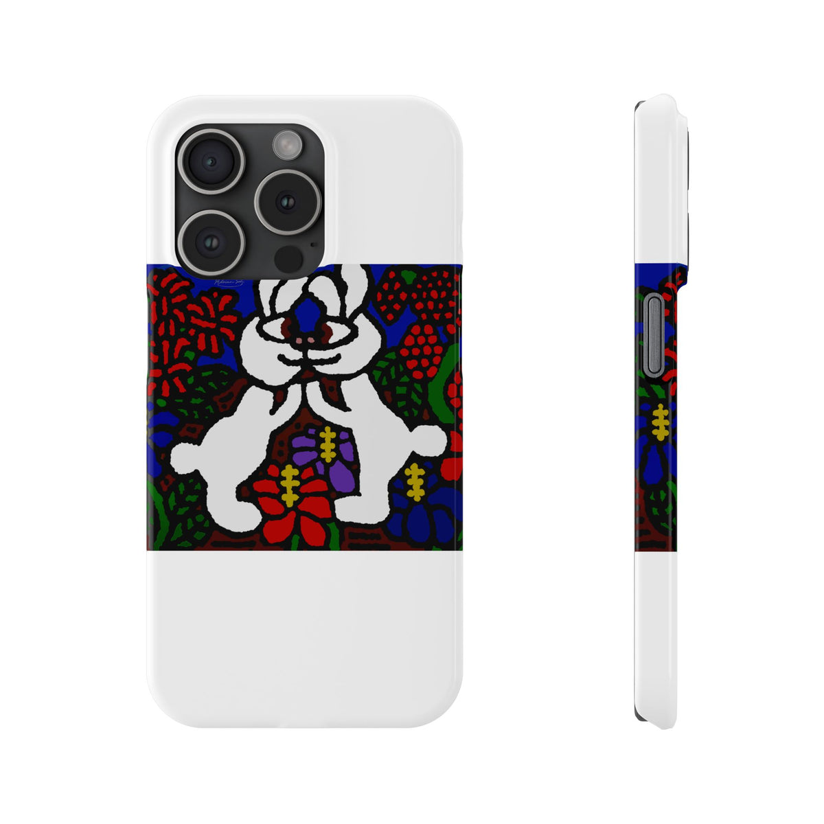 Bunnies in love Slim Phone Case
