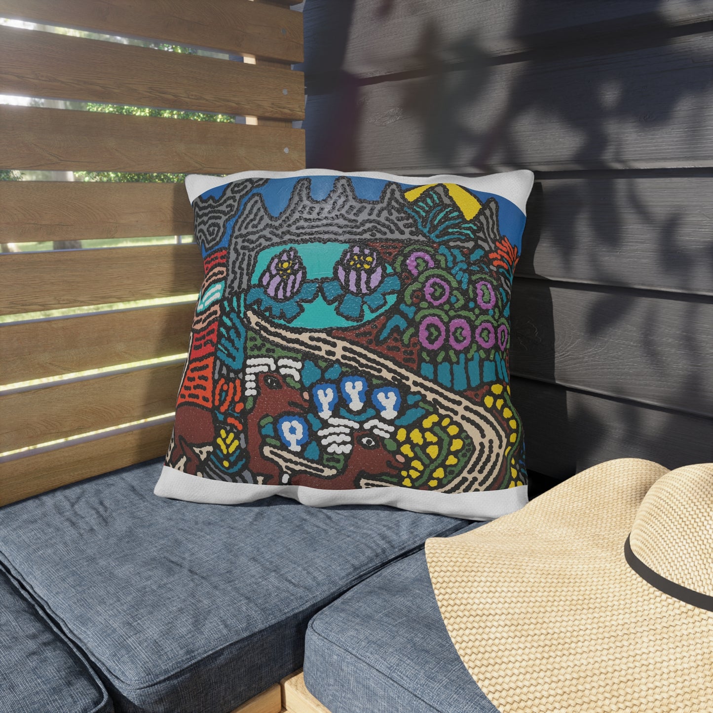 Going to the valley of hope and prosperity — Outdoor Pillow