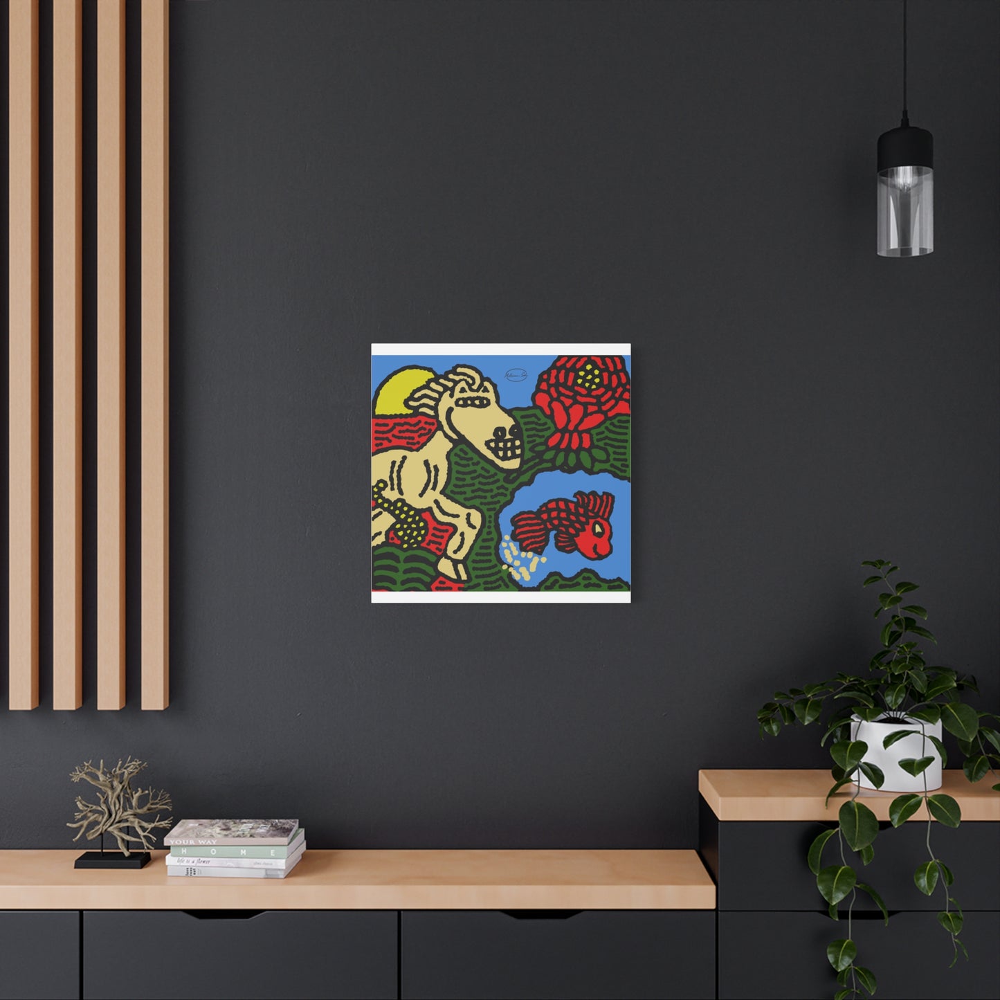 Galloping carefree through life Canvas (Large)
