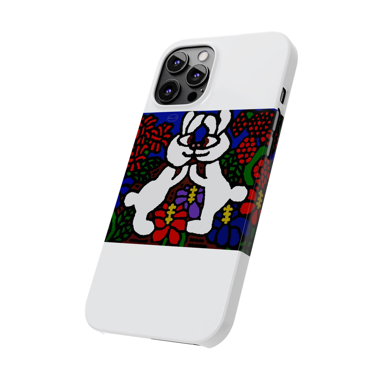 Bunnies in love Slim Phone Case