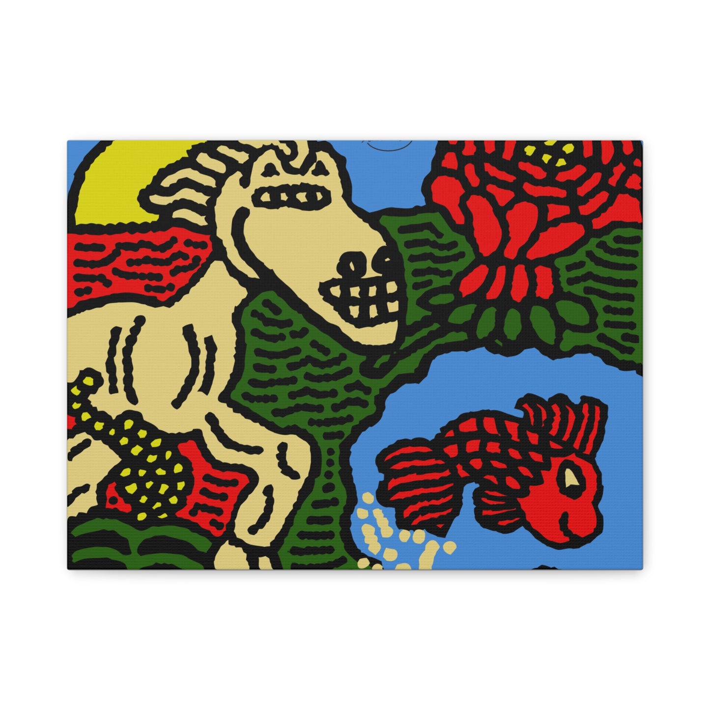 Galloping carefree through life Canvas (Large)