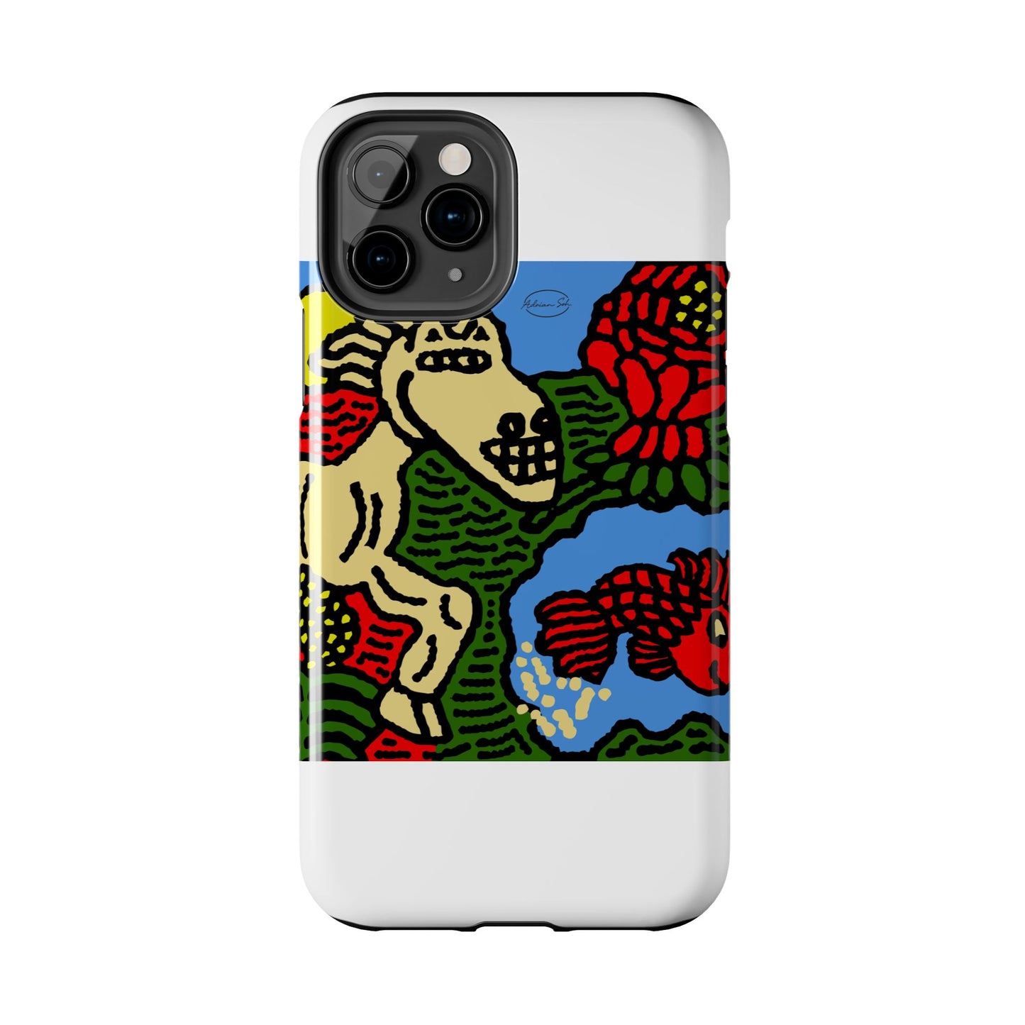 Galloping carefree through life Tough Phone Case