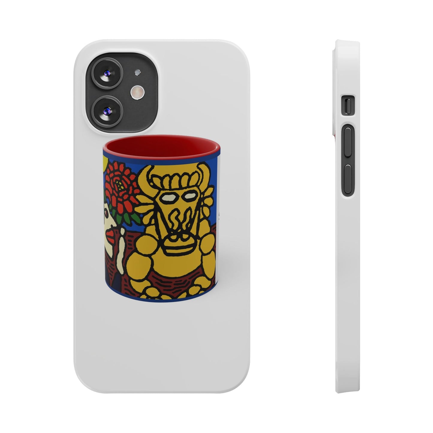 The warrior hailing the mighty golden dragon Slim Phone Case