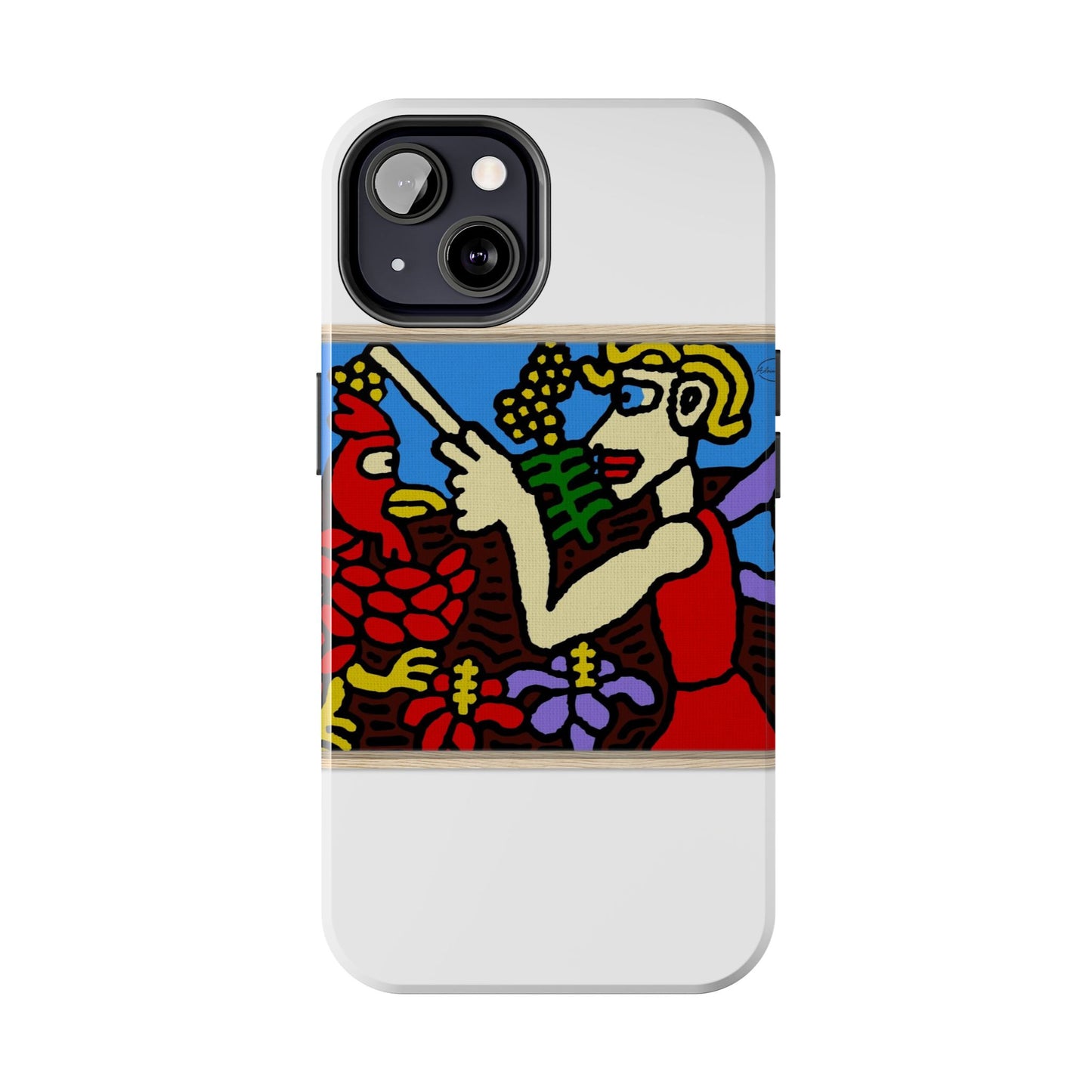 The hen gaining a blessing from a fairy Tough Phone Case
