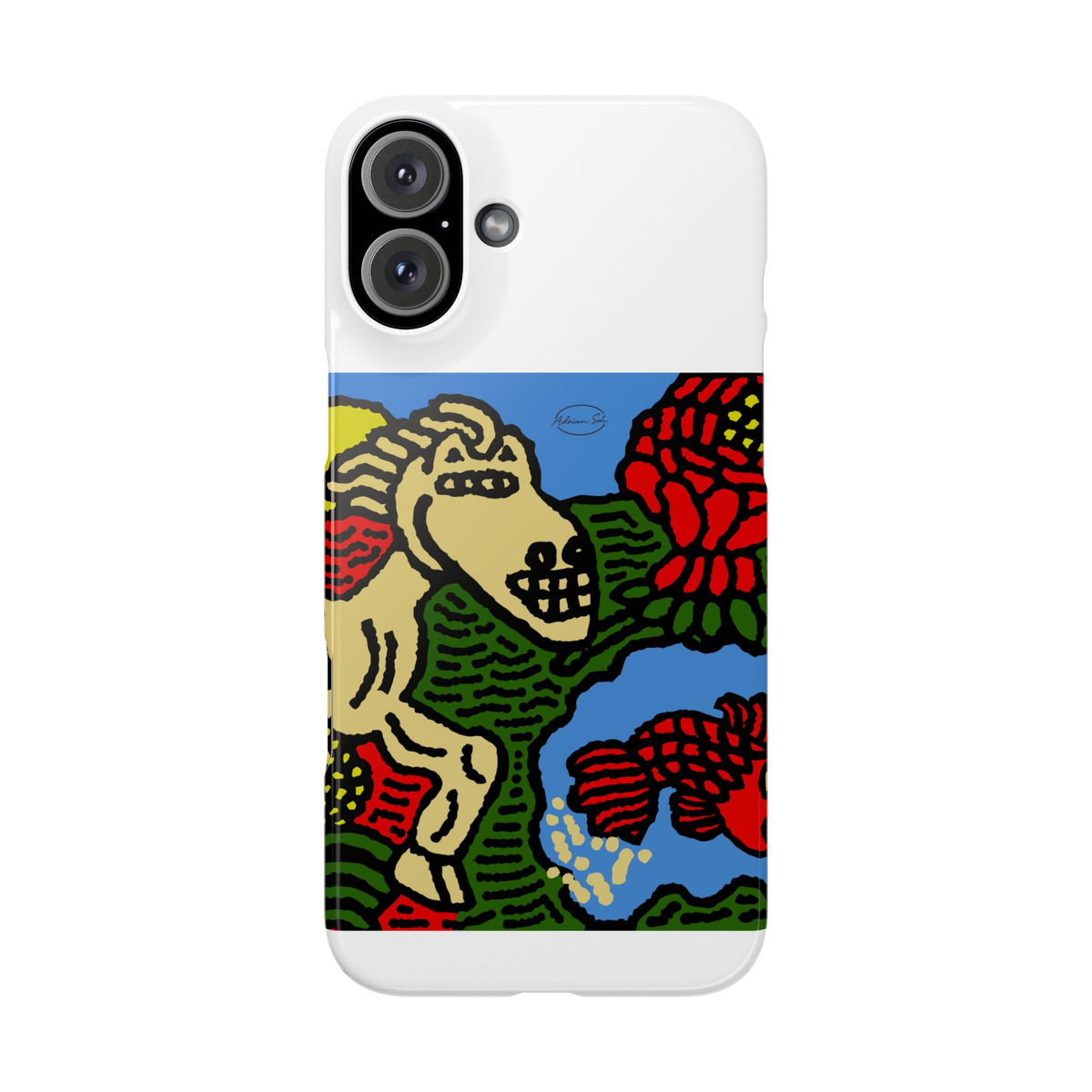 Galloping carefree through life Slim Phone Case