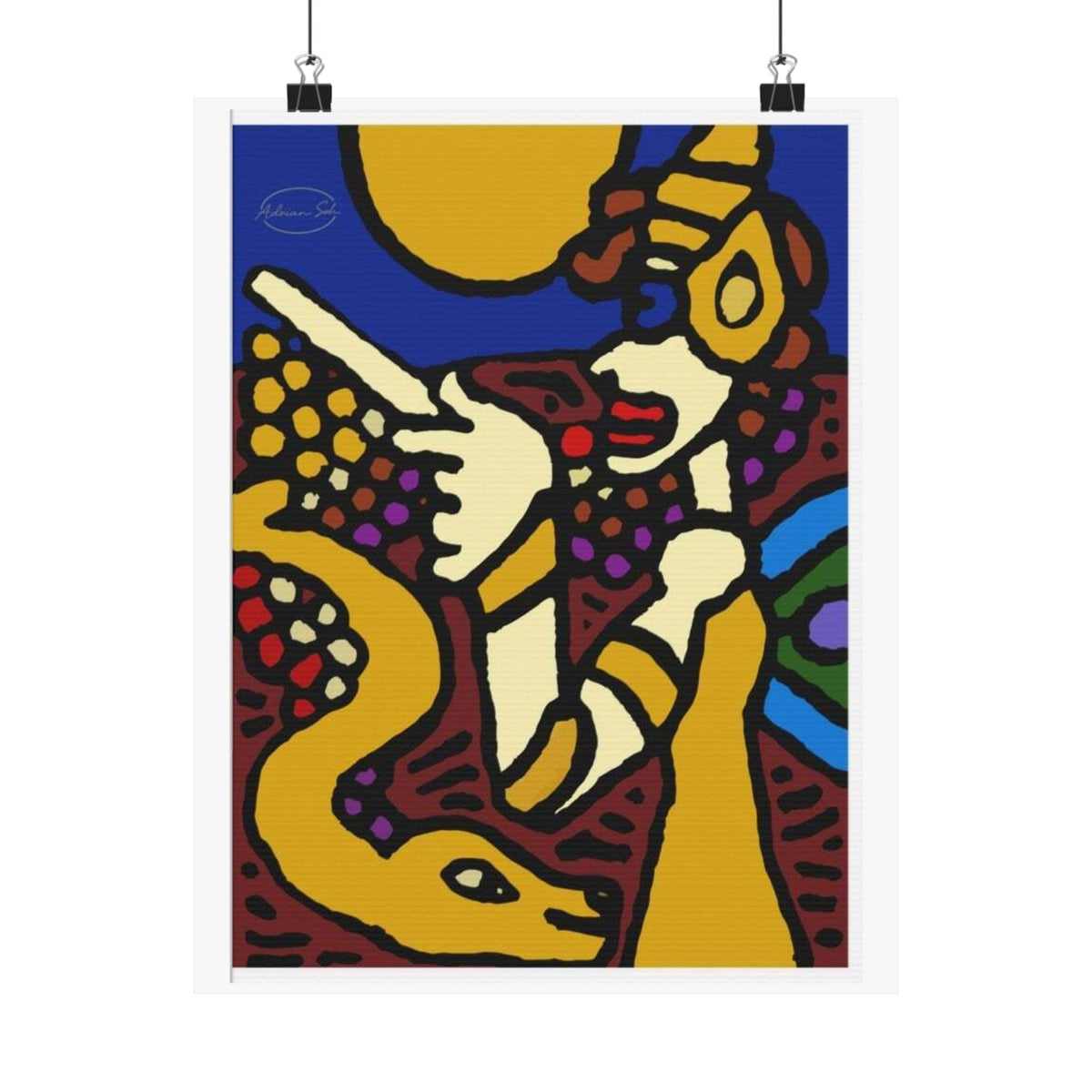 The golden snake being blessed by the fairy Matte Poster Vertical (Small)