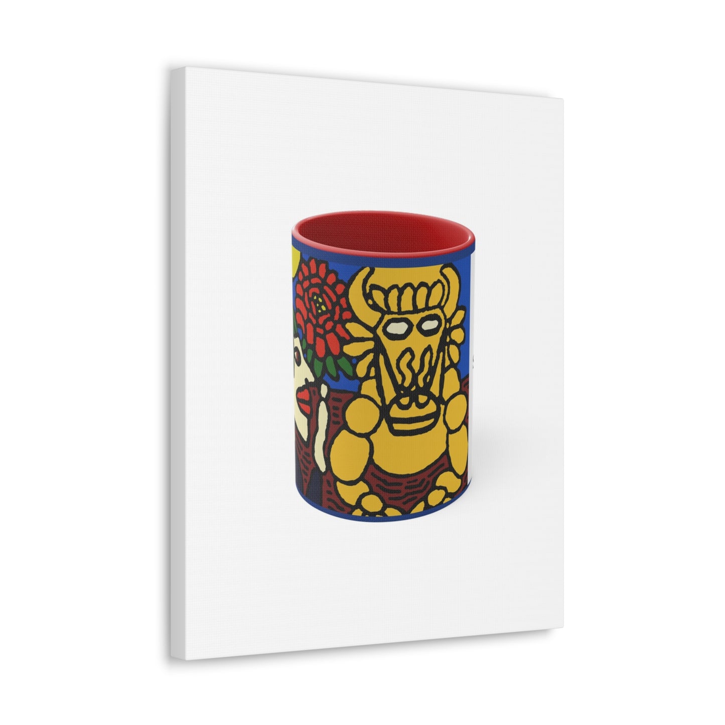 The warrior hailing the mighty golden dragon Canvas (Large)
