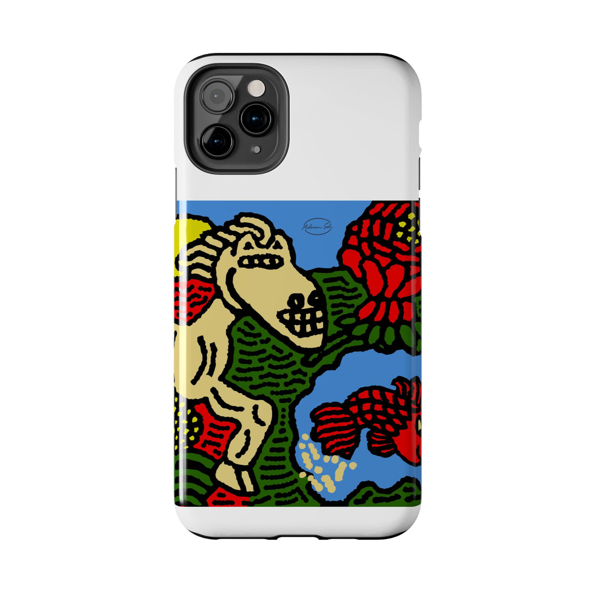 Galloping carefree through life Tough Phone Case