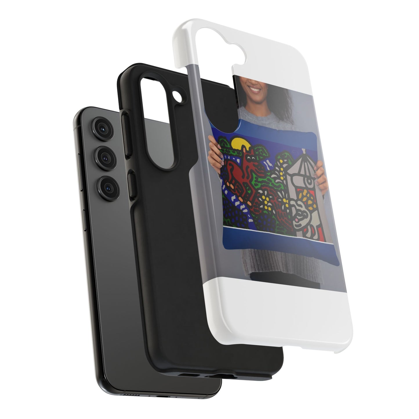 Bunny welcoming a friendly horse on his journey Tough Phone Case