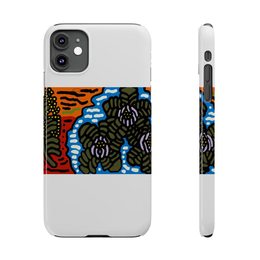 The Sri Lankan water lilies meets the Australian wattle Slim Phone Case