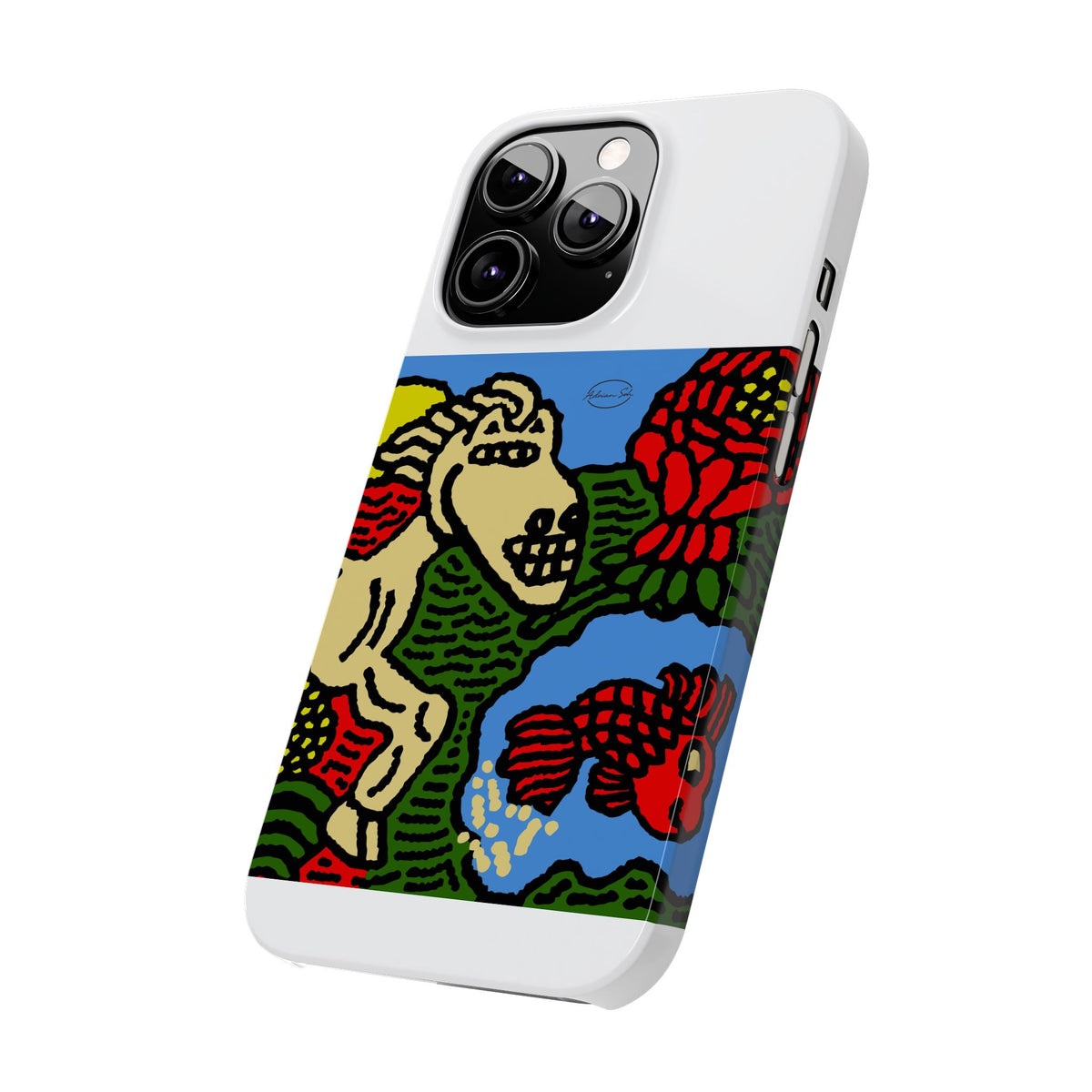 Galloping carefree through life Slim Phone Case