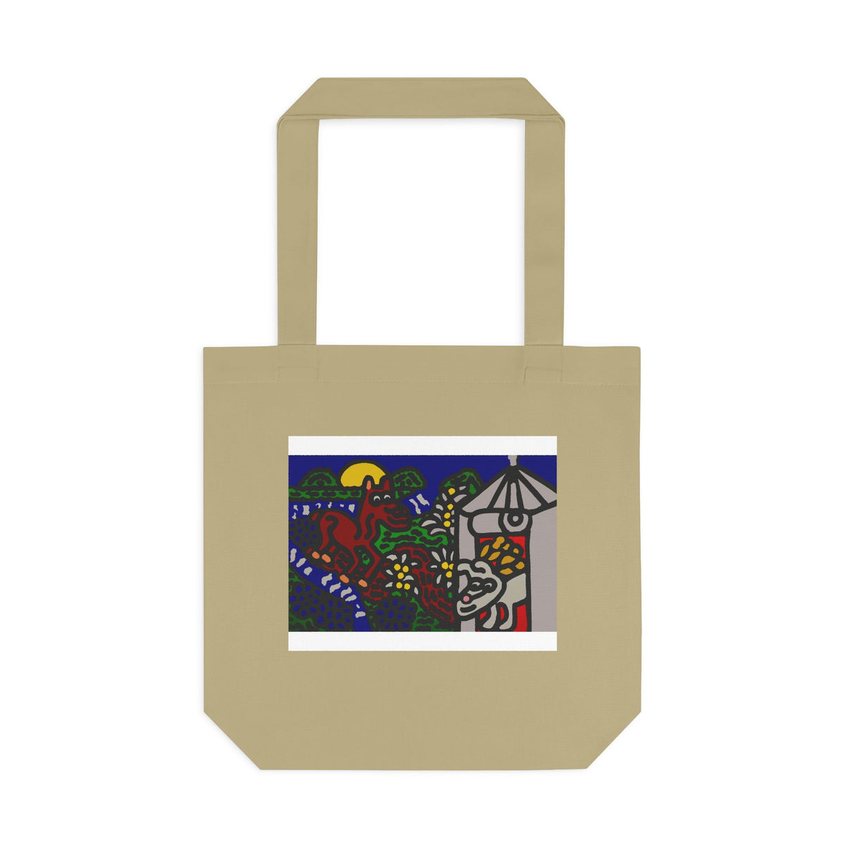 Bunny welcoming a friendly horse on his journey Classic Tote Bag