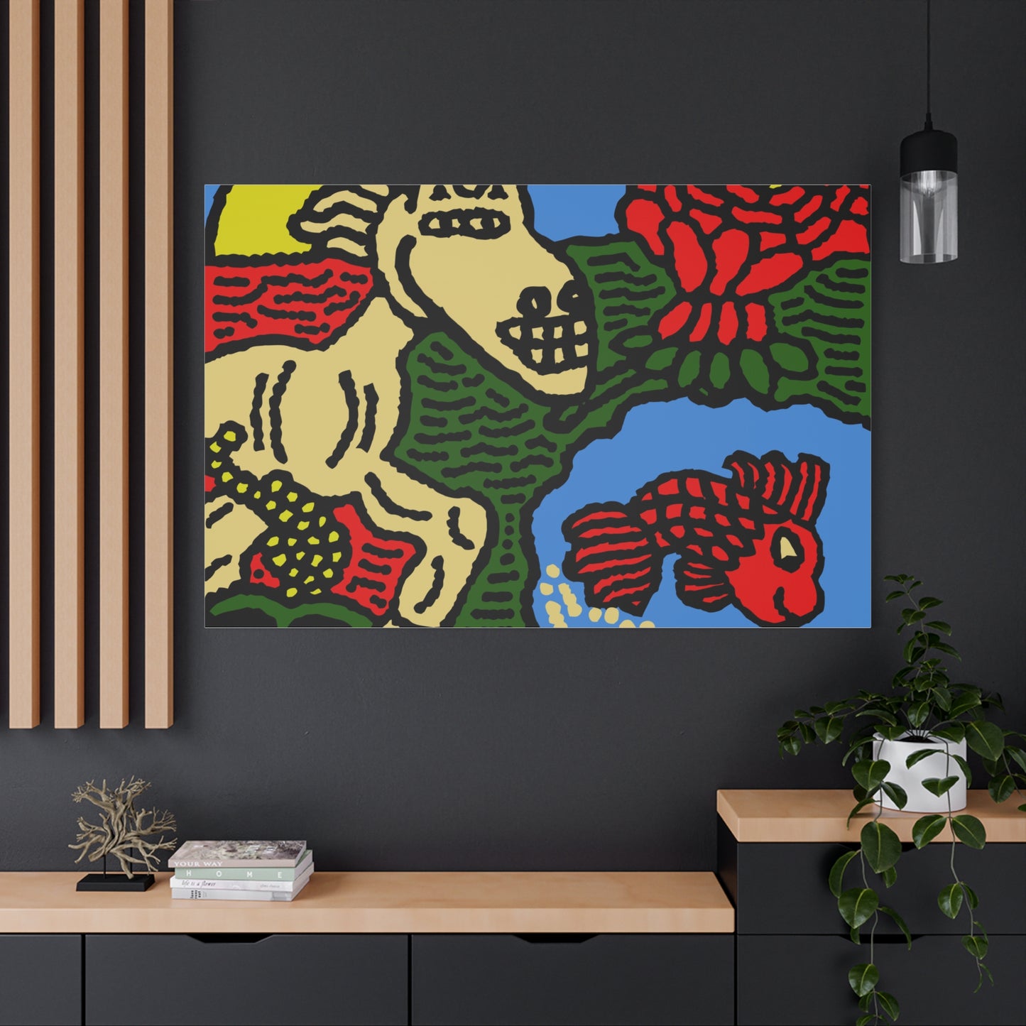 Galloping carefree through life Canvas (Large)
