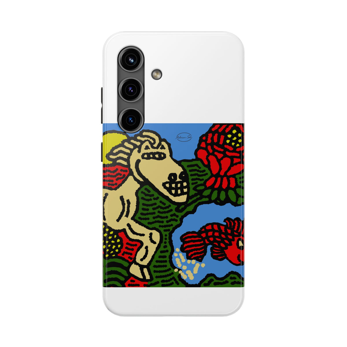 Galloping carefree through life Tough Phone Case