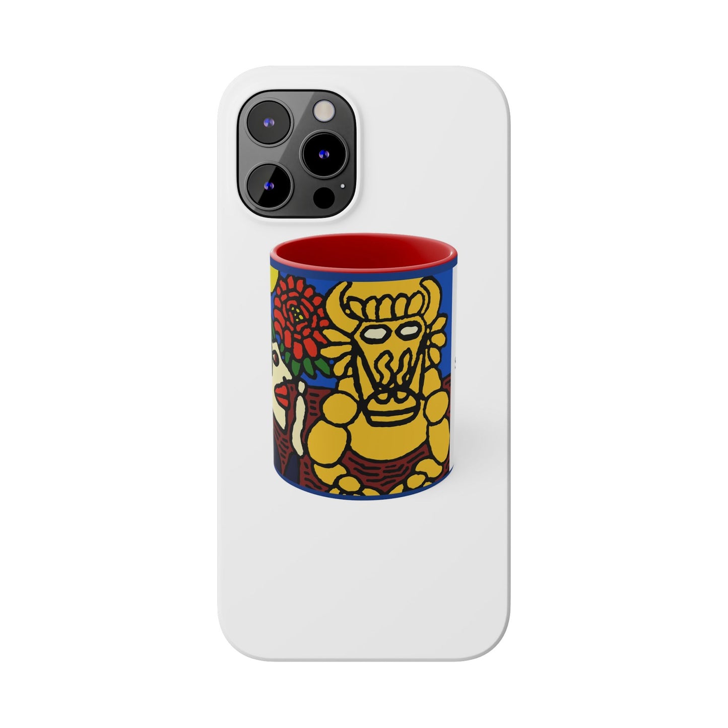The warrior hailing the mighty golden dragon Slim Phone Case