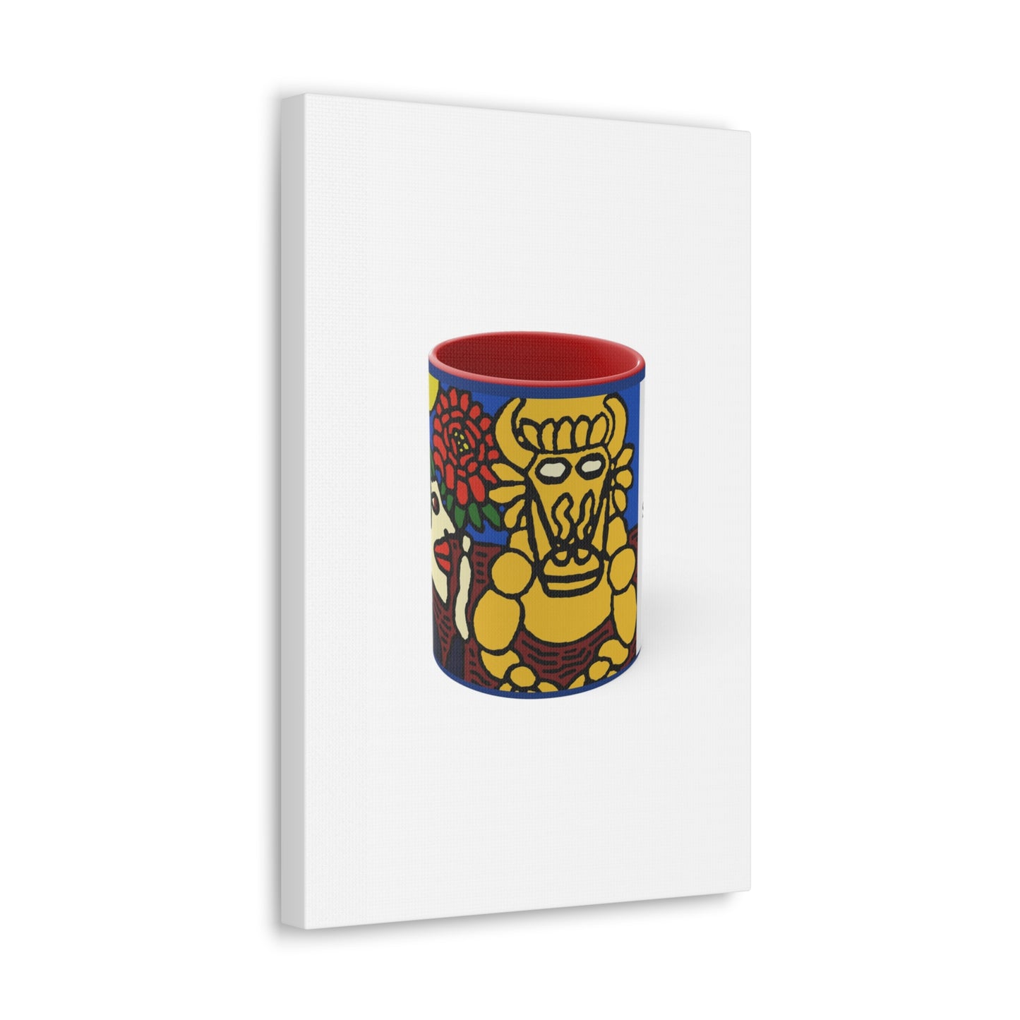 The warrior hailing the mighty golden dragon Canvas (Small)