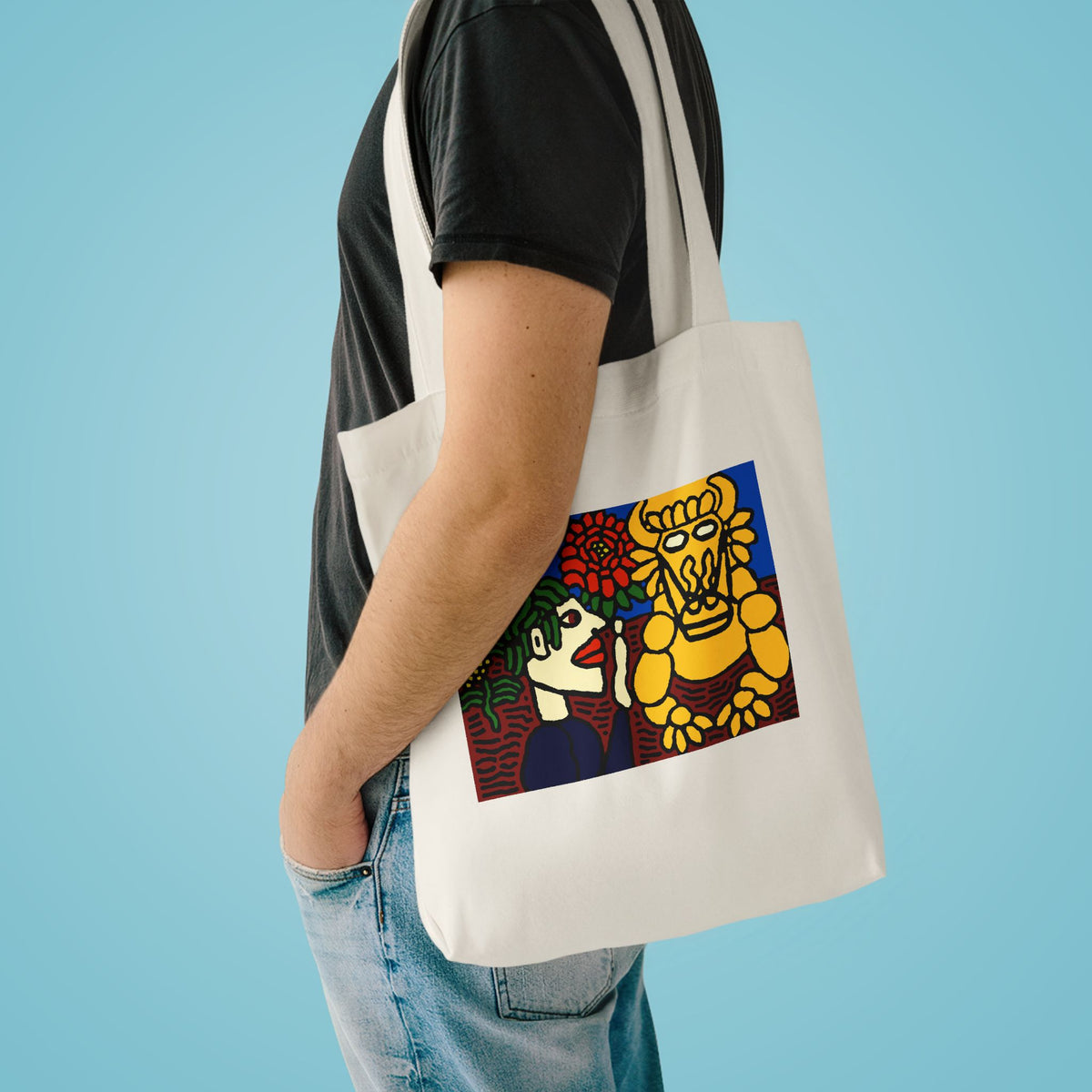 The warrior hailing the mighty golden dragon Classic Tote Bag
