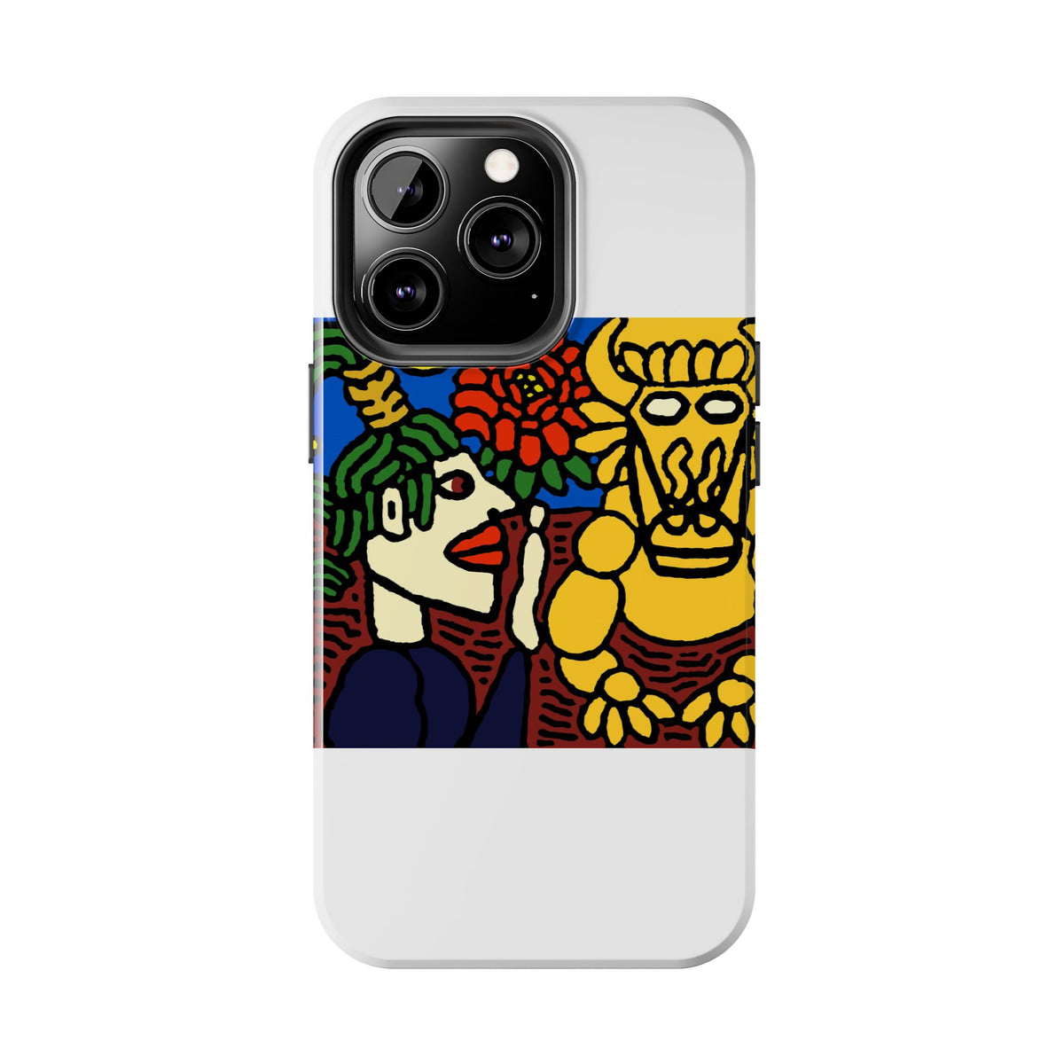 The warrior hailing the mighty golden dragon Tough Phone Case