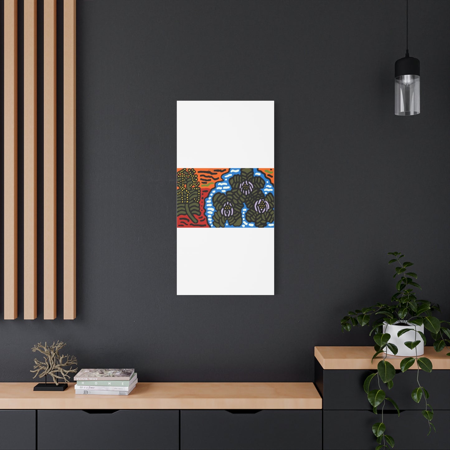 The Sri Lankan water lilies meets the Australian wattle Canvas (Small)