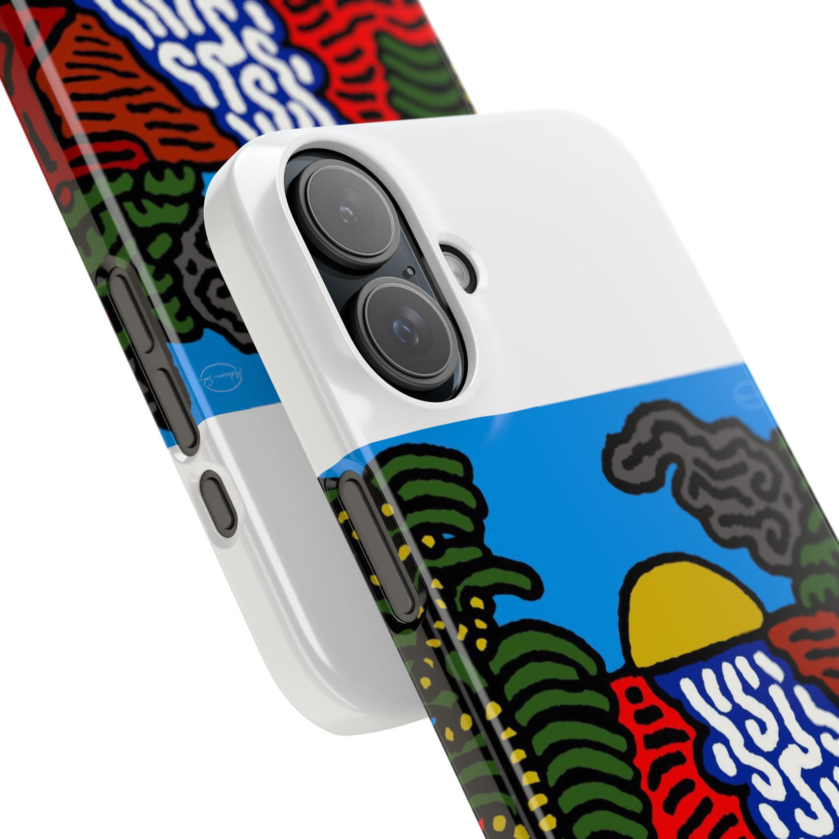 The river that joins the Australian wattle and Lebanese cedar tree in friendship Slim Phone Case