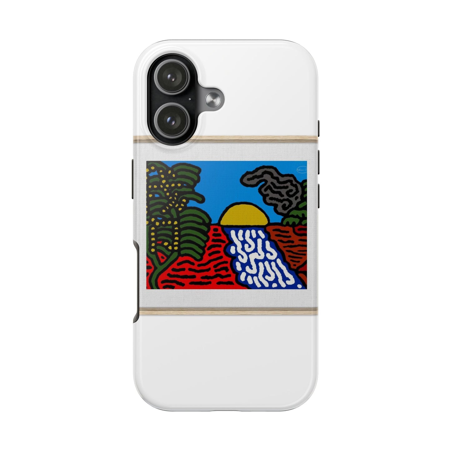 The river that joins the Australian wattle and Lebanese cedar tree in friendship Tough Phone Case