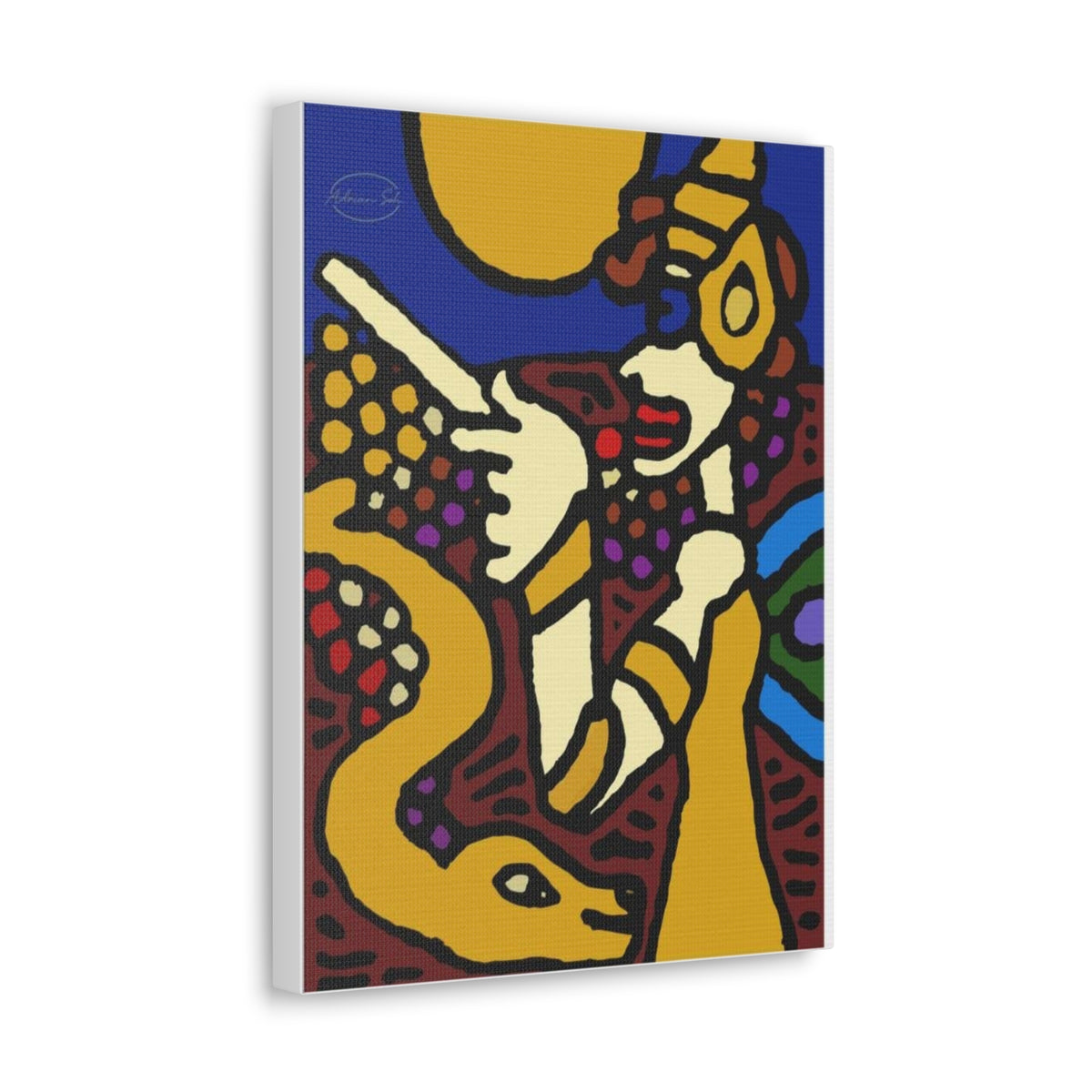 The golden snake being blessed by the fairy Canvas (Small)