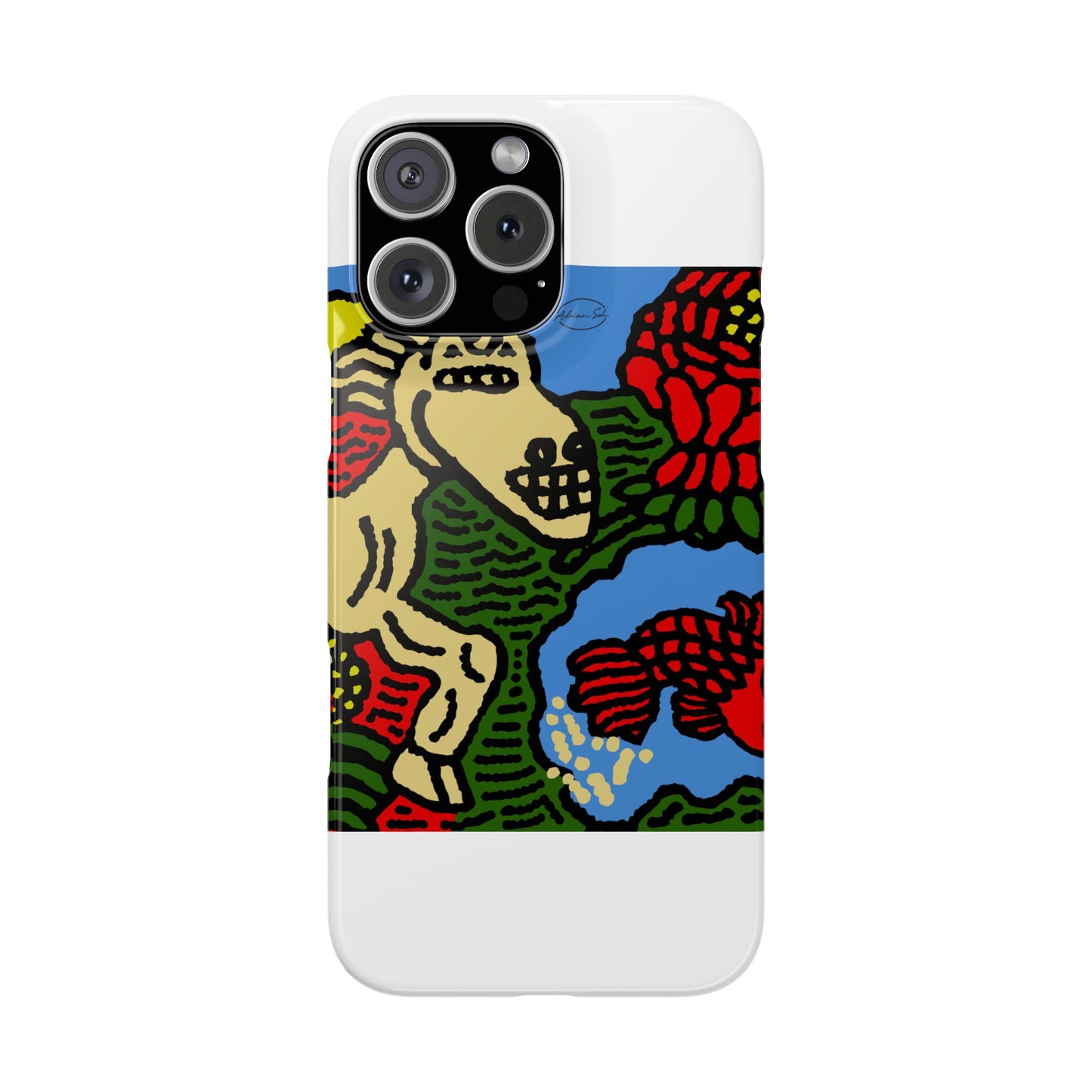 Galloping carefree through life Slim Phone Case