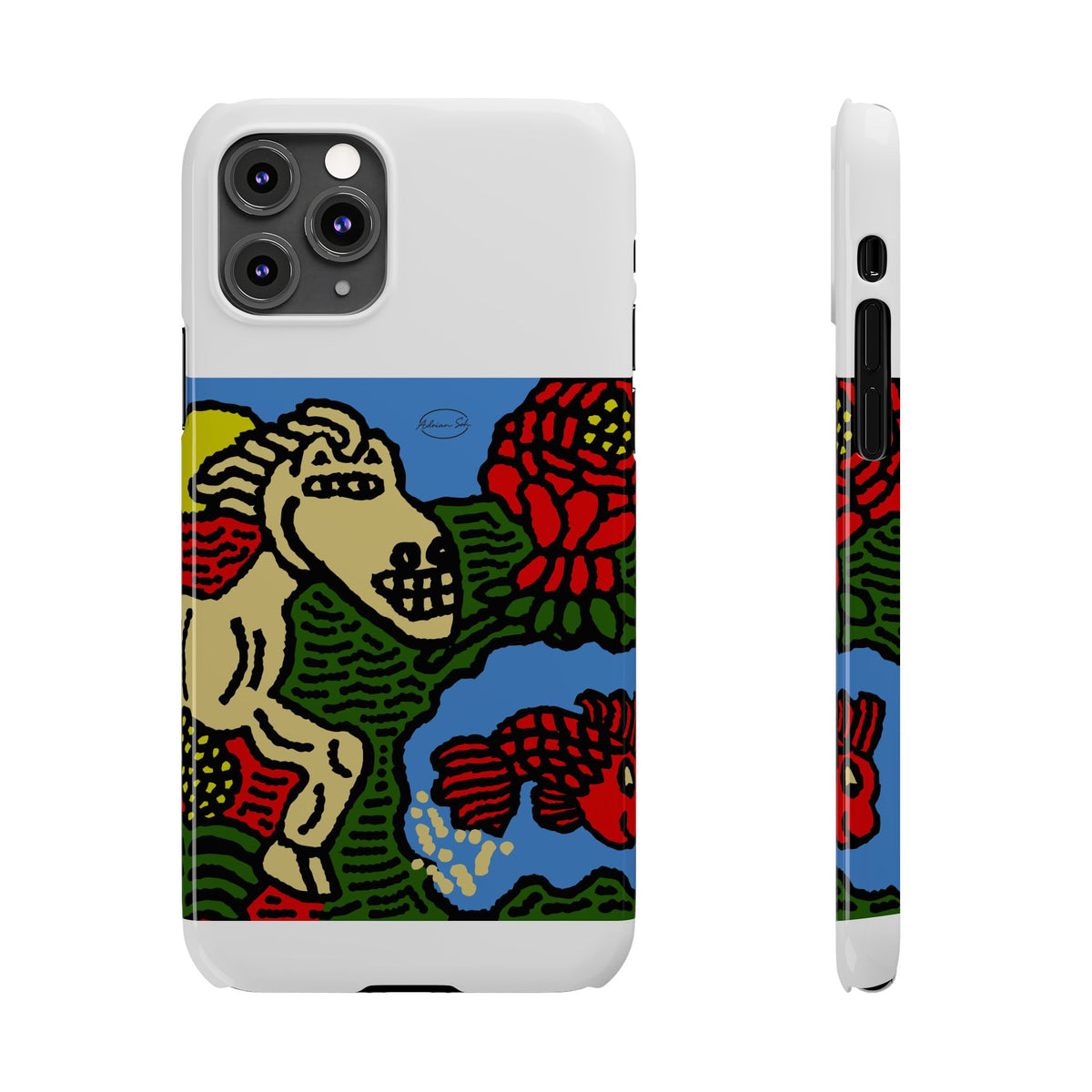 Galloping carefree through life Slim Phone Case