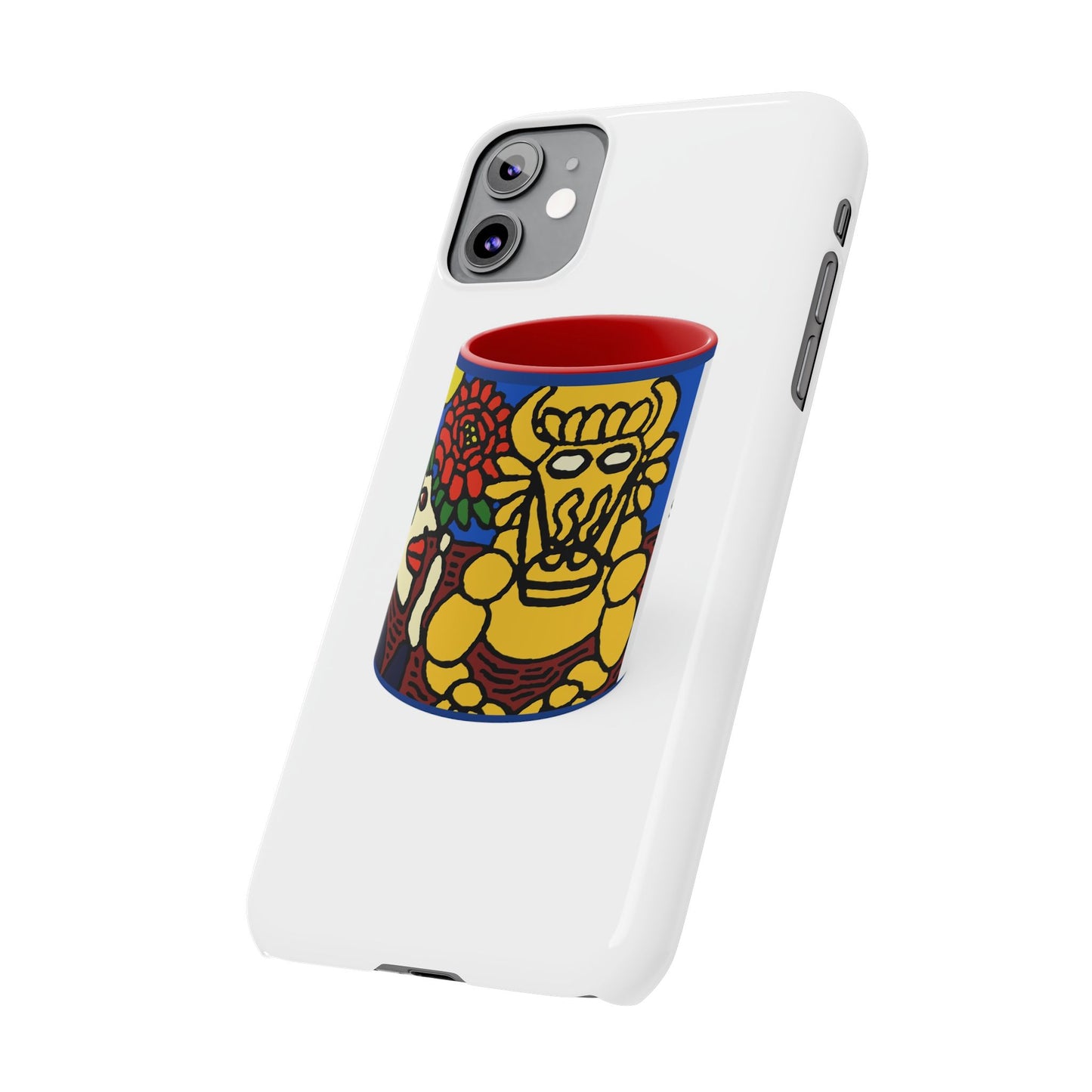 The warrior hailing the mighty golden dragon Slim Phone Case