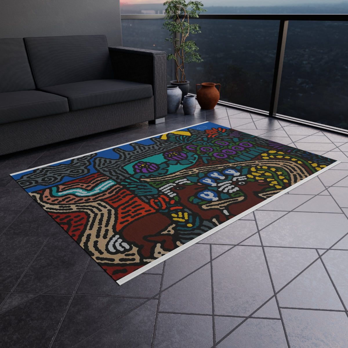 Road to a Sanctuary and Oasis — Outdoor Rug