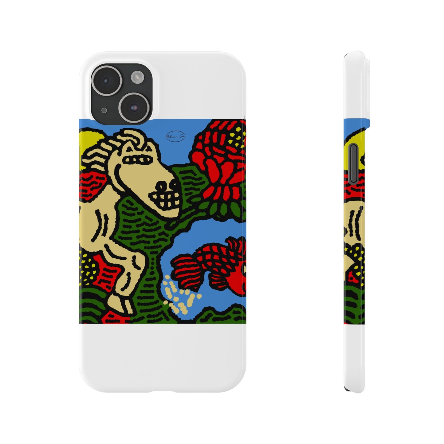Galloping carefree through life Slim Phone Case
