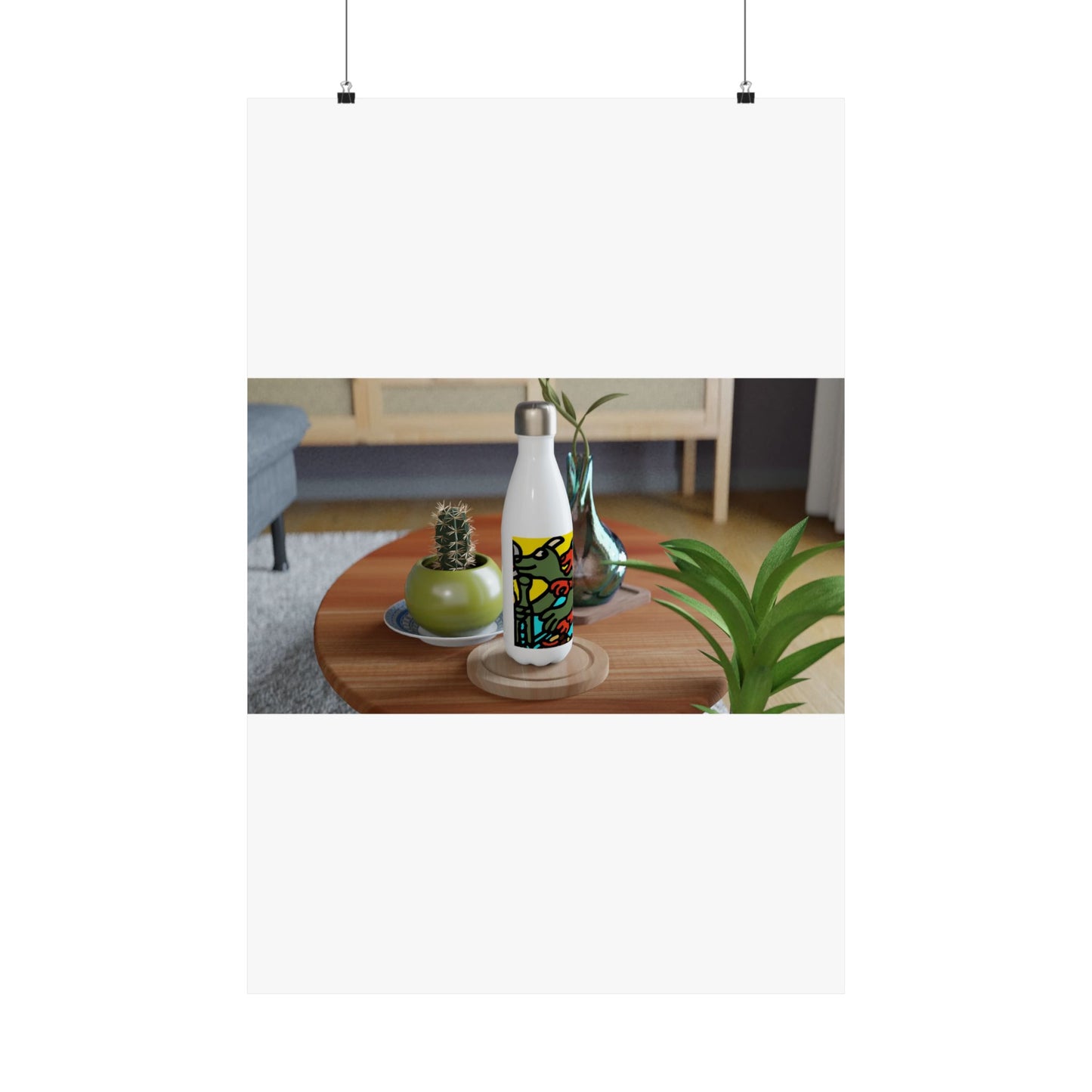 Two dragons enjoying a feast together Matte Poster Vertical (Large)