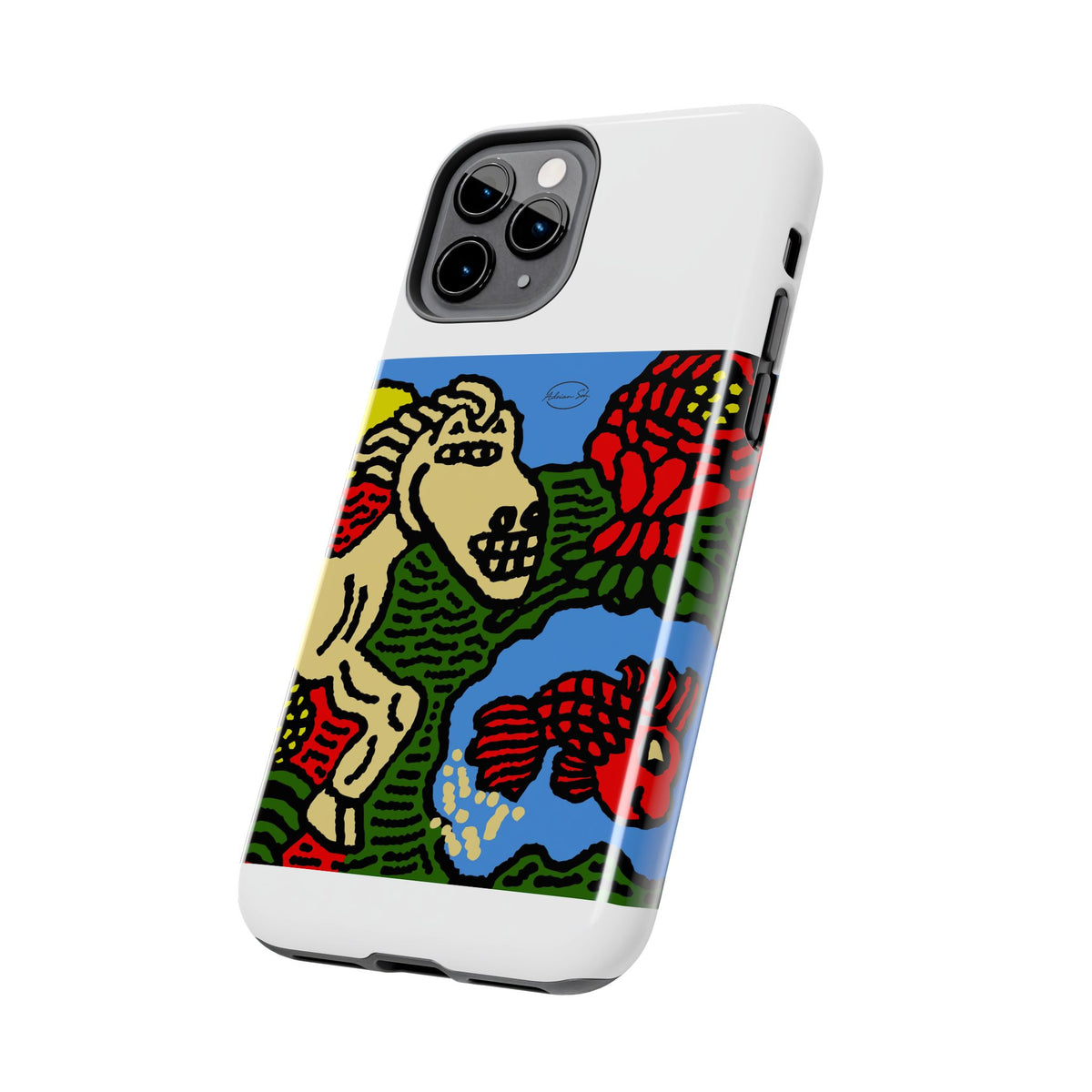 Galloping carefree through life Tough Phone Case