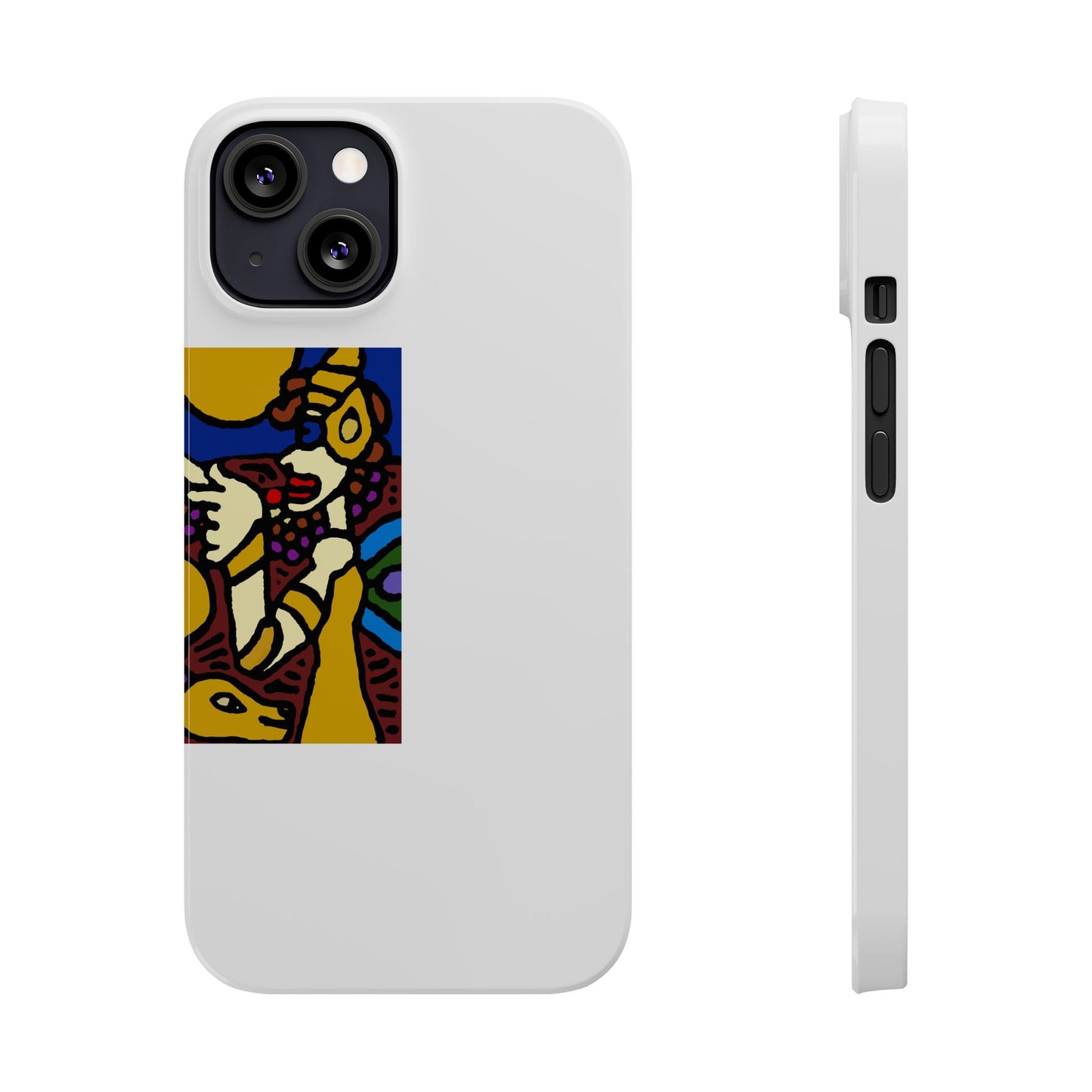 The golden snake being blessed by the fairy Slim Phone Case