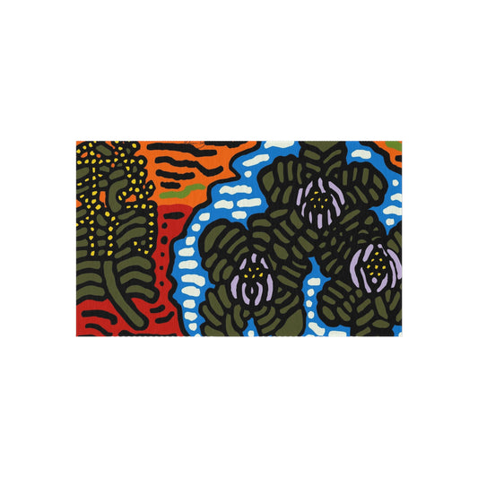 The Sri Lankan Water Lilies Meets The Australian Wattle — Outdoor Rug
