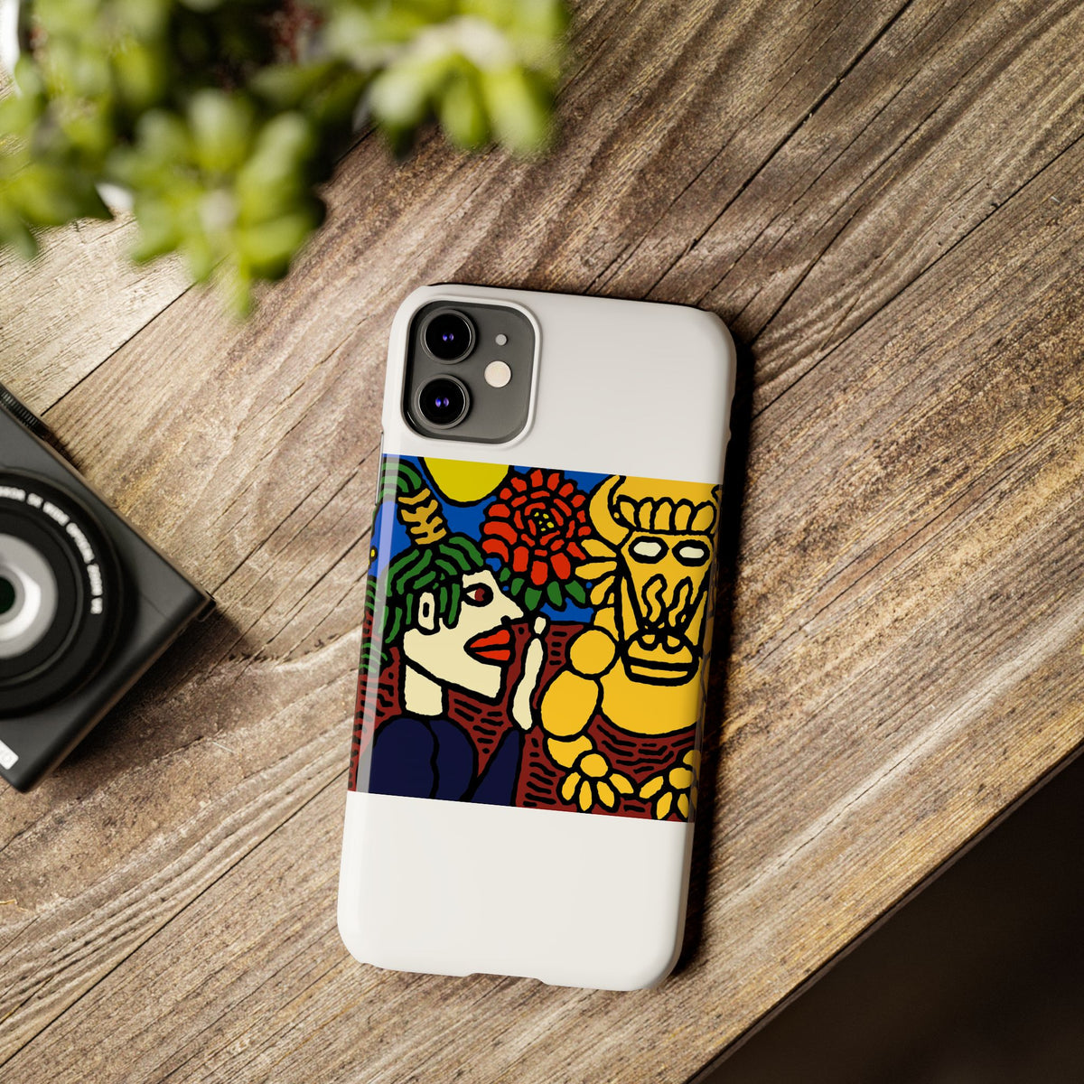 The warrior hailing the mighty golden dragon Slim Phone Case