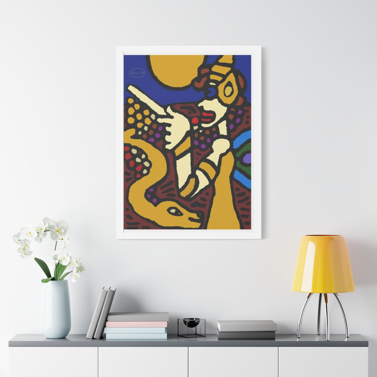 The golden snake being blessed by the fairy Canvas (Large)