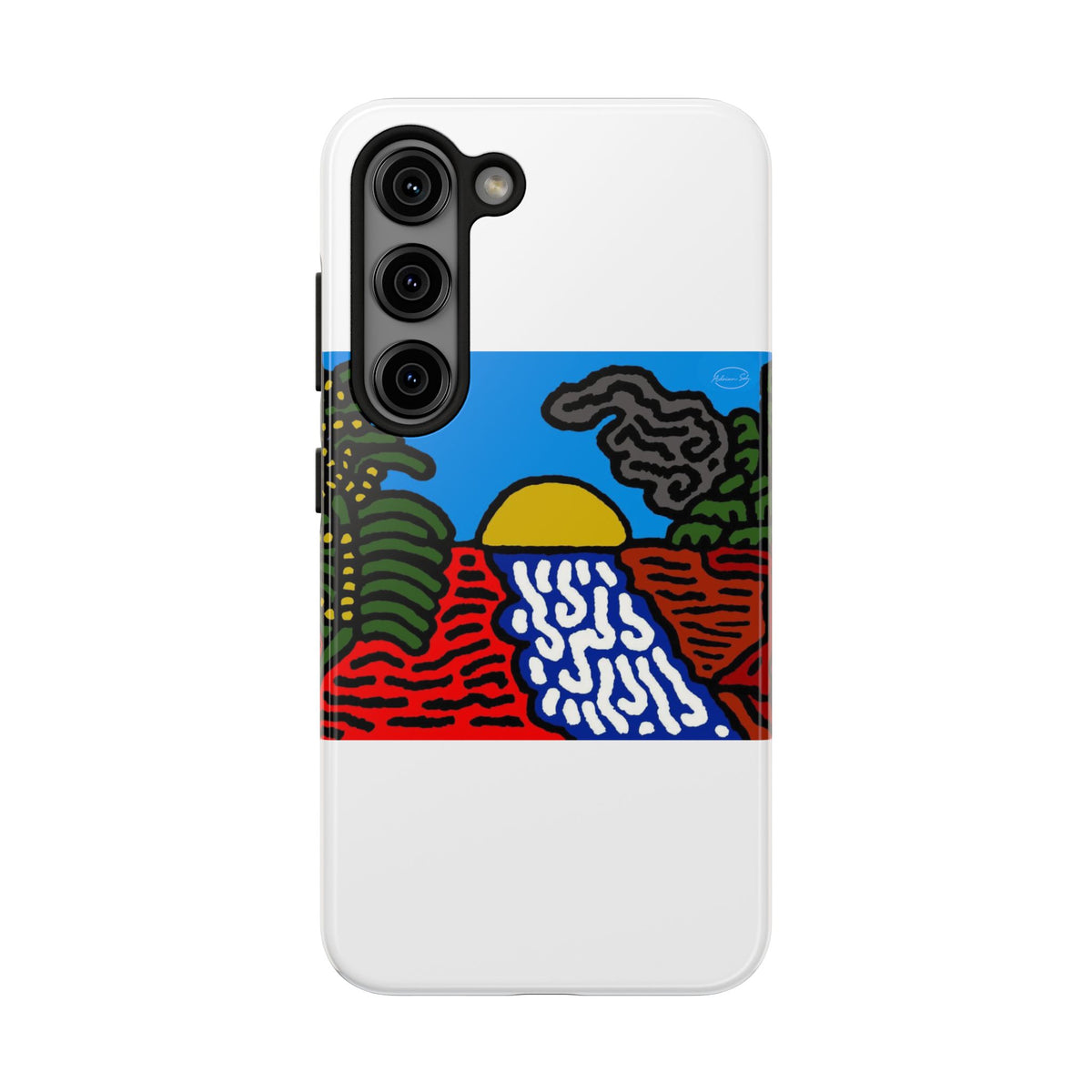 The river that joins the Australian wattle and Lebanese cedar tree in friendship Tough Phone Case