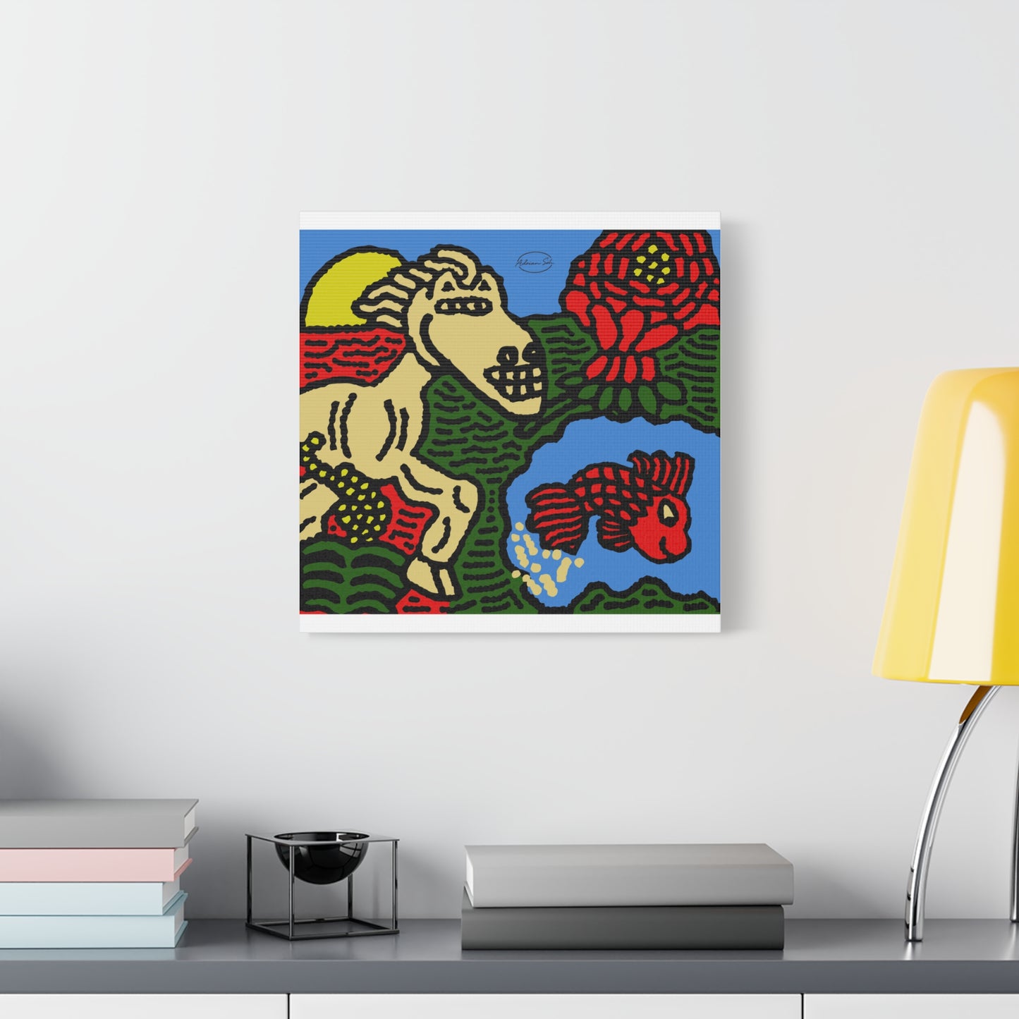 Galloping carefree through life Canvas (Large)