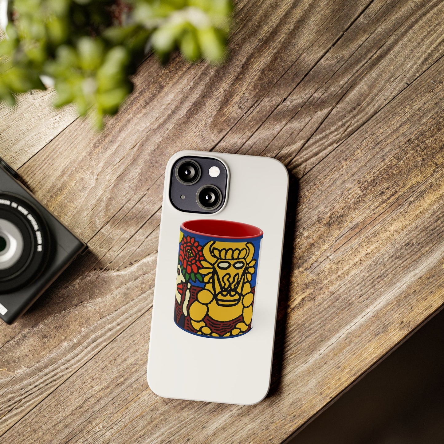 The warrior hailing the mighty golden dragon Slim Phone Case