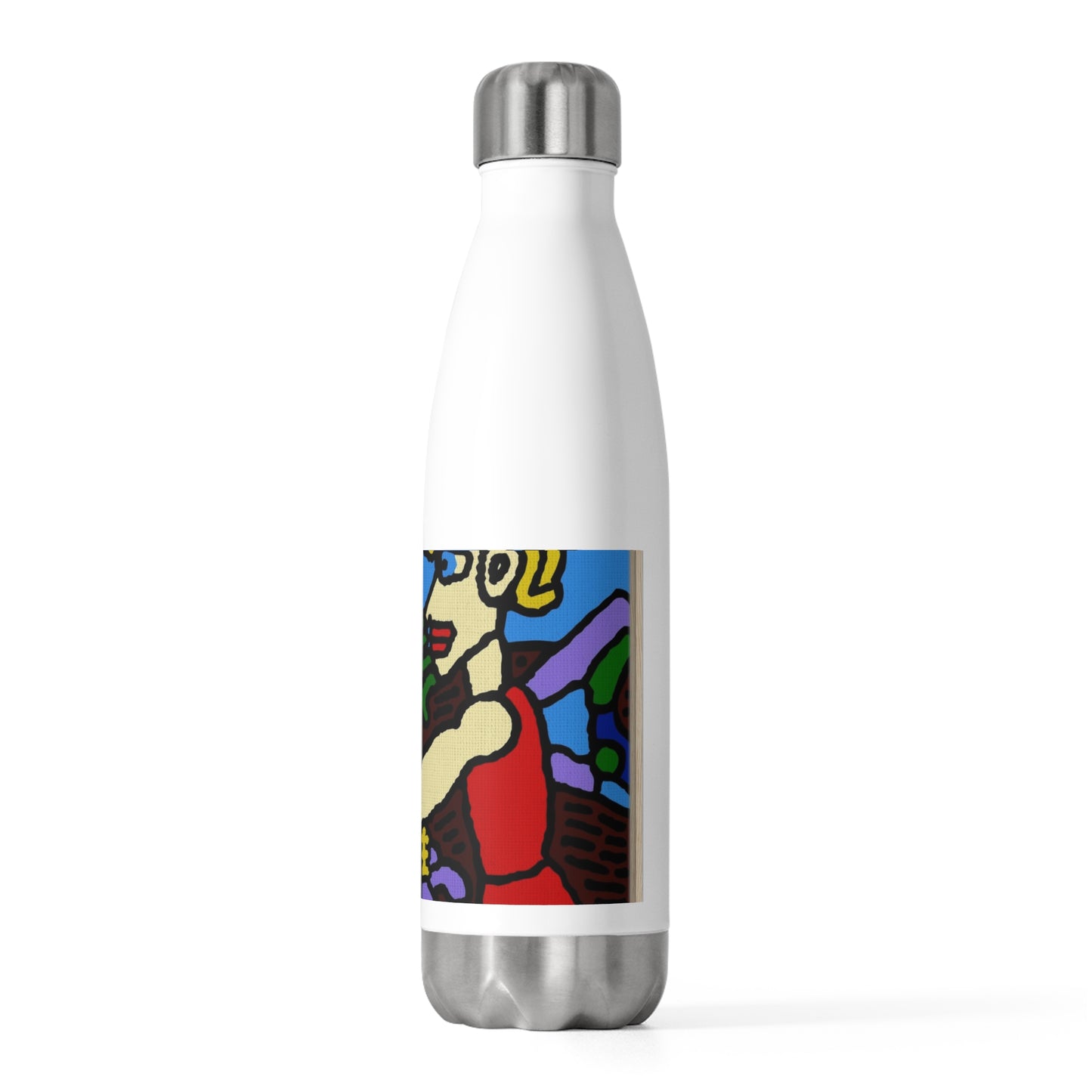 The hen gaining a blessing from a fairy Stainless Steel Water Bottle