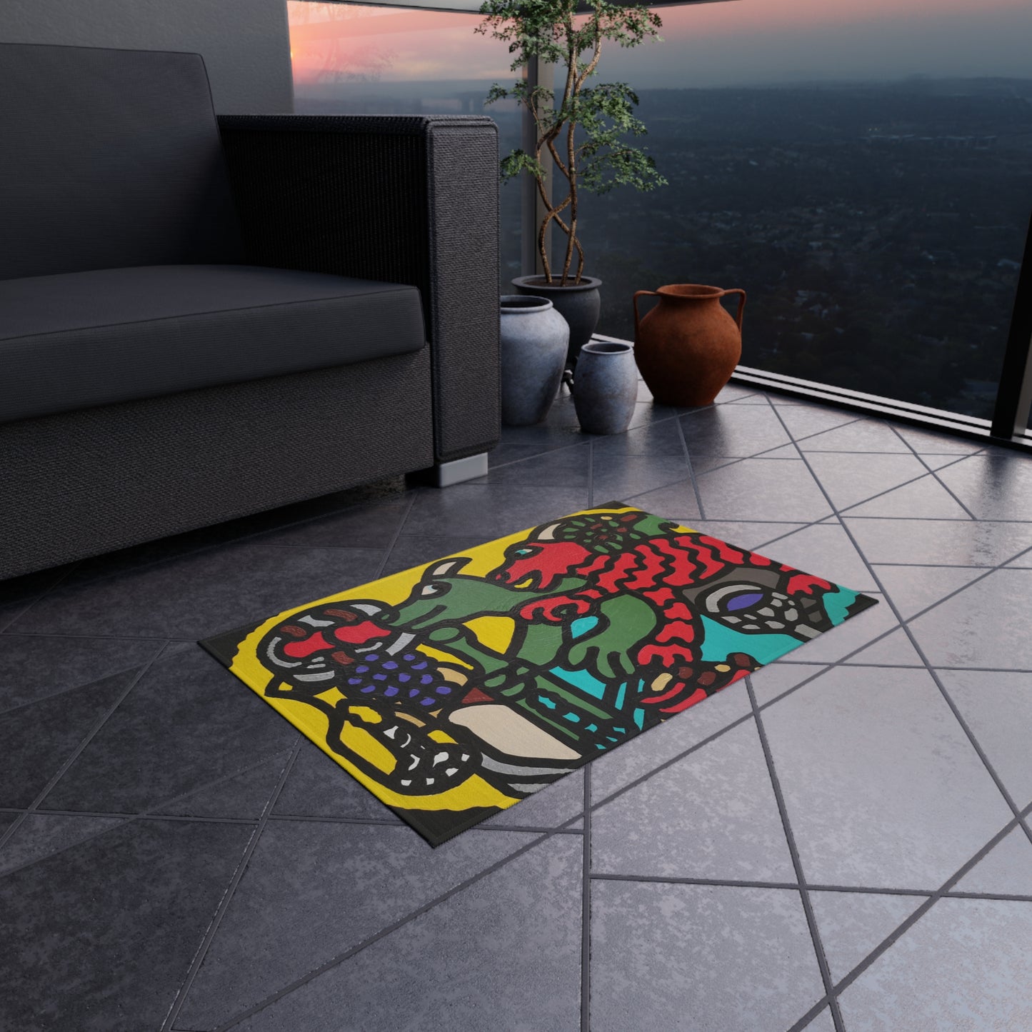 Enjoying our companionship — Outdoor Rug