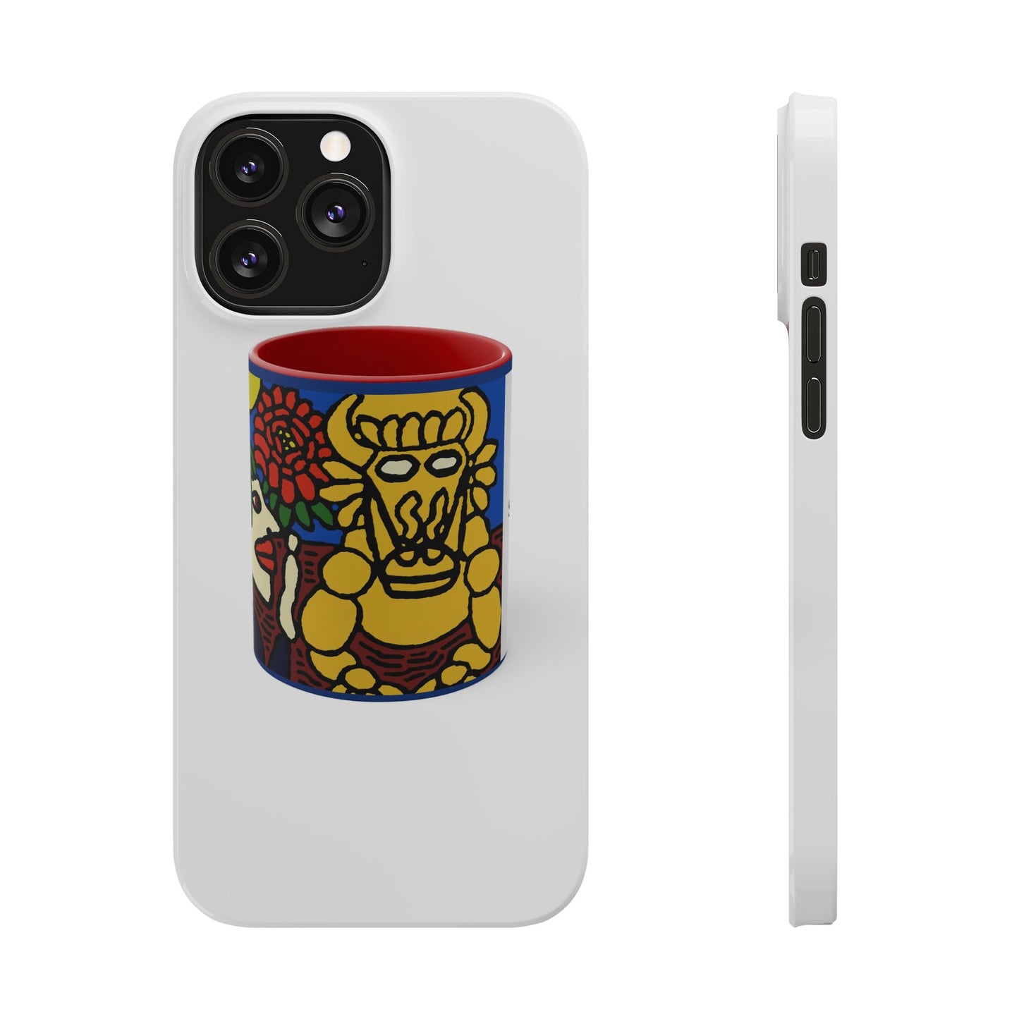 The warrior hailing the mighty golden dragon Slim Phone Case