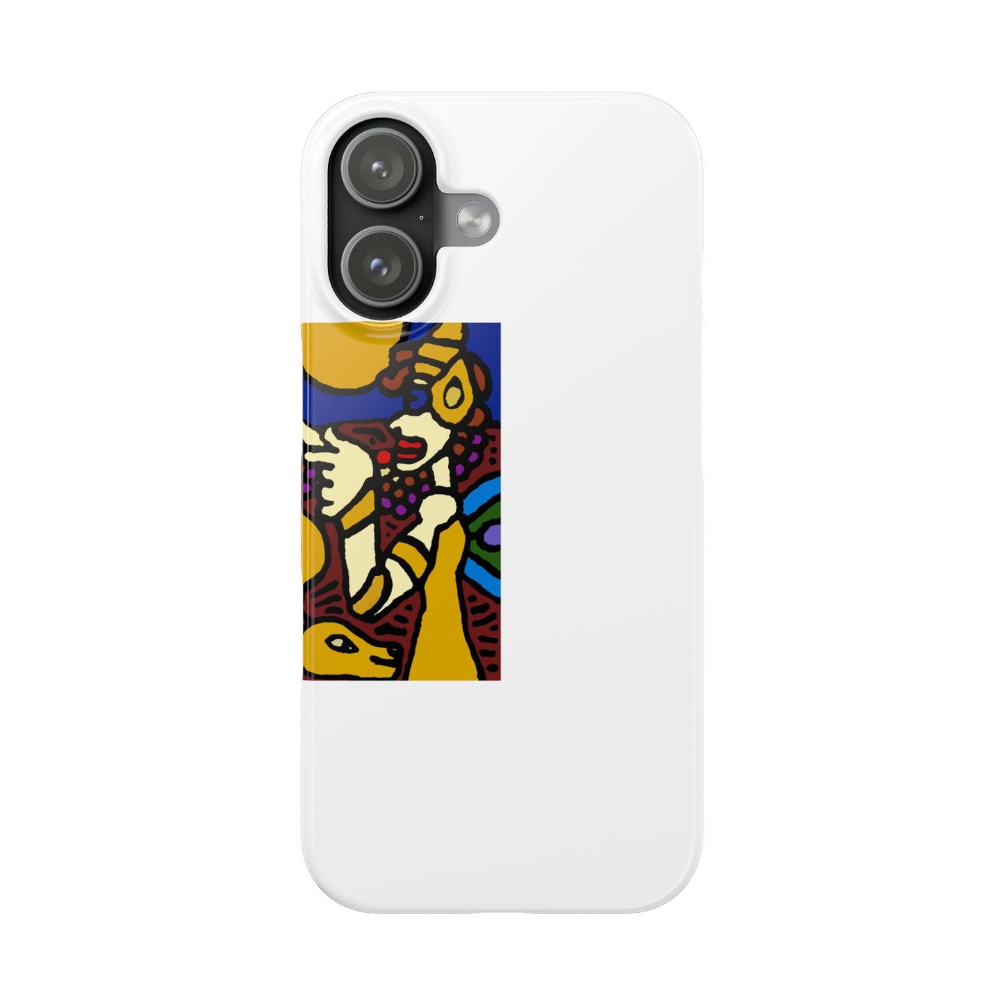 The golden snake being blessed by the fairy Slim Phone Case
