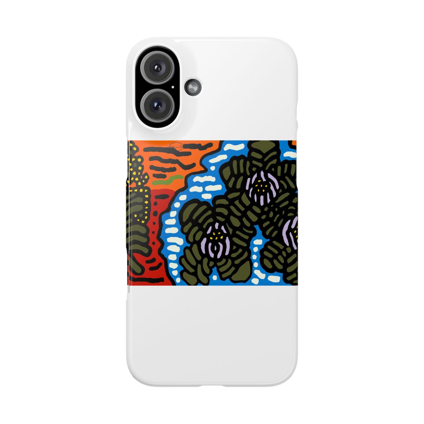 The Sri Lankan water lilies meets the Australian wattle Slim Phone Case