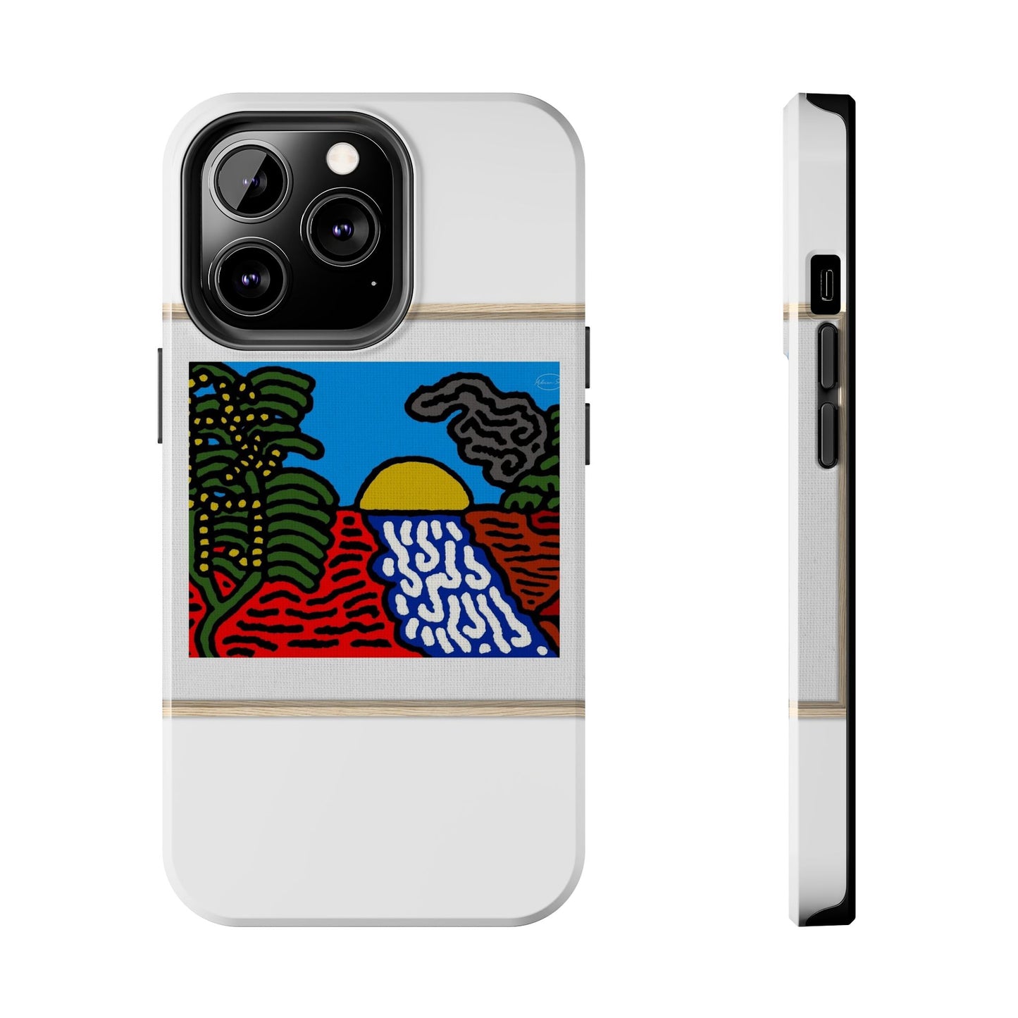 The river that joins the Australian wattle and Lebanese cedar tree in friendship Tough Phone Case