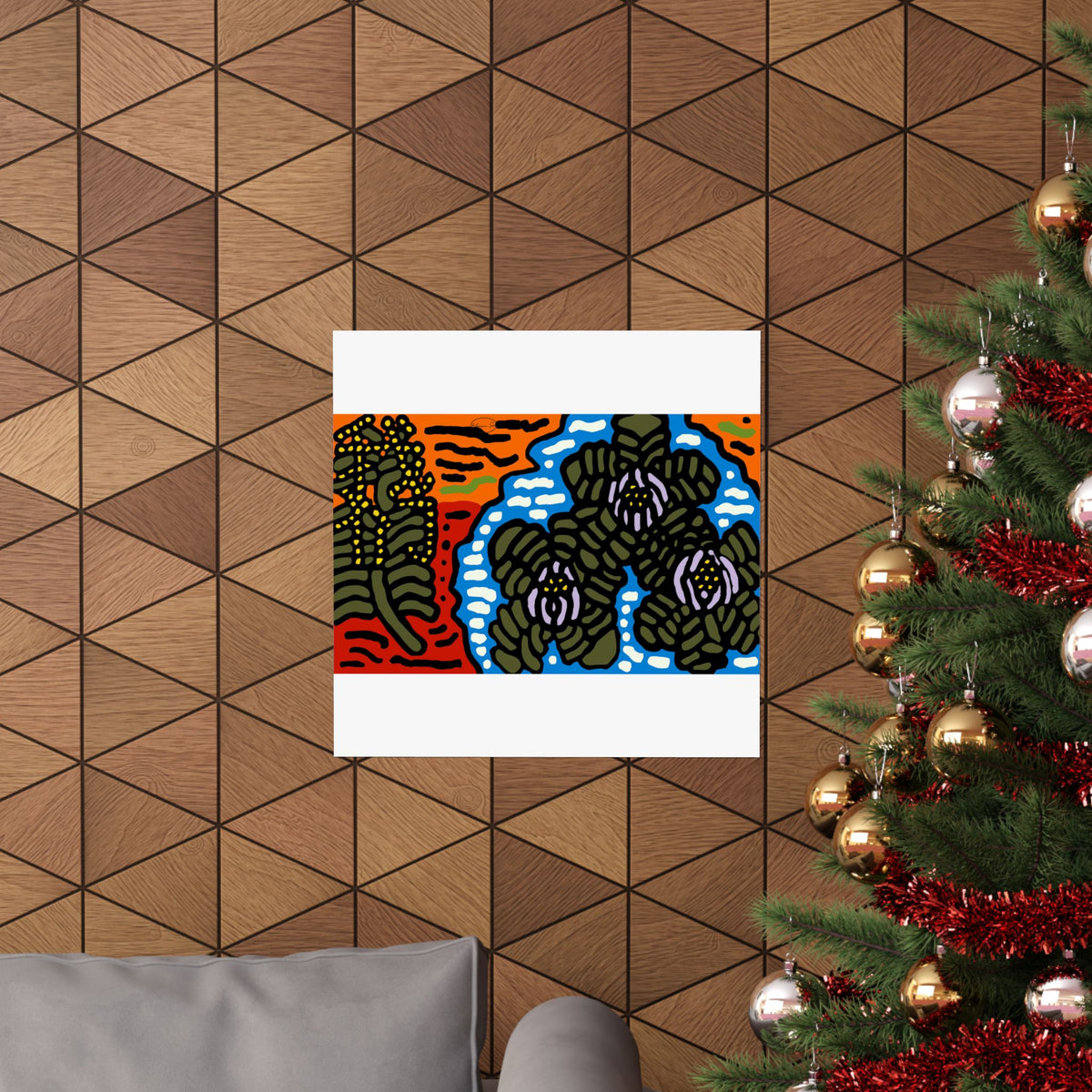 The Sri Lankan water lilies meets the Australian wattle Matte Poster Horizontal (Small)